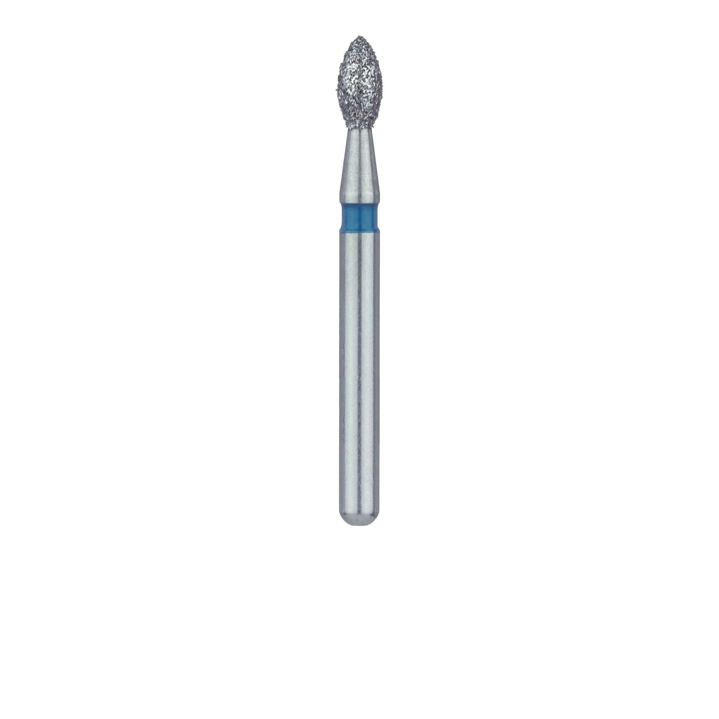 Meisinger 831-018-FG Medium Diamond Bur, Pointed Football, Friction Grip, 1.8 mm Head Diameter, Blue Ring, 5/Pk thumbnail 2