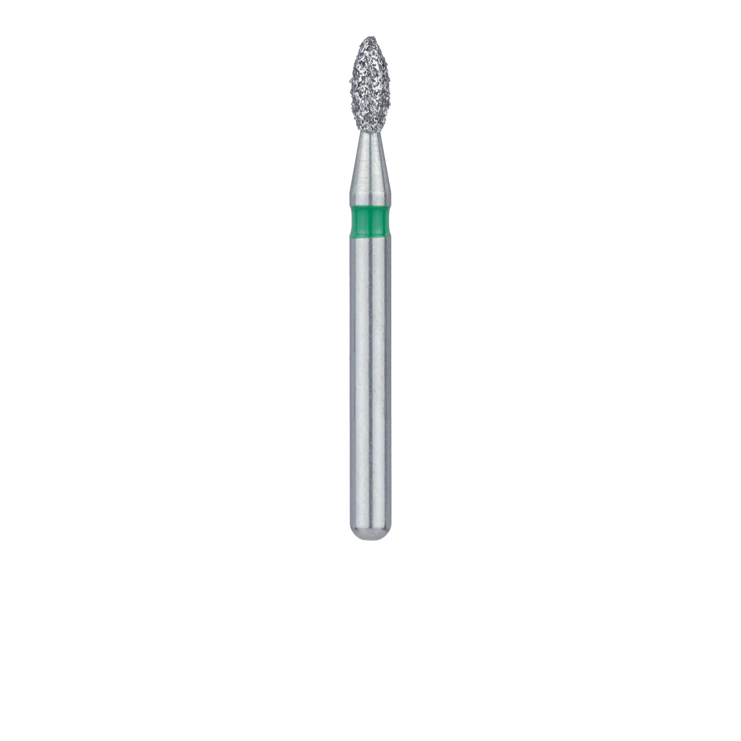 Meisinger Multi-Use Diamond Bur, FG, Pointed Football, #831G, 1.6 mm Head, 3.5 mm Working Length, Coarse, Green, 5/Pk, 831G-016-FG thumbnail 2