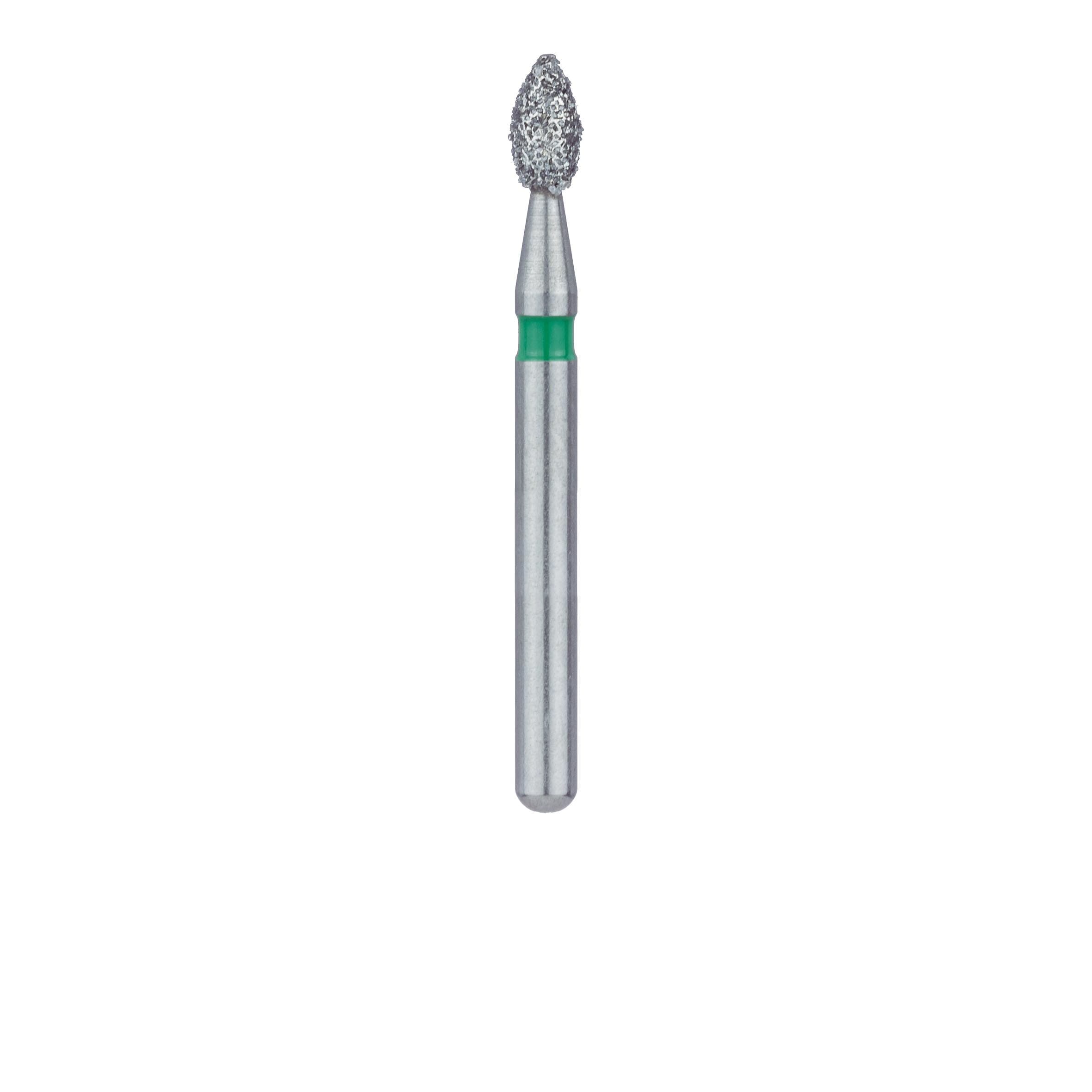 Meisinger 831G-018-FG Coarse Diamond Bur, Pointed Football, Friction Grip, 1.8 mm Head Diameter, Green Ring, 5/Pk thumbnail 2