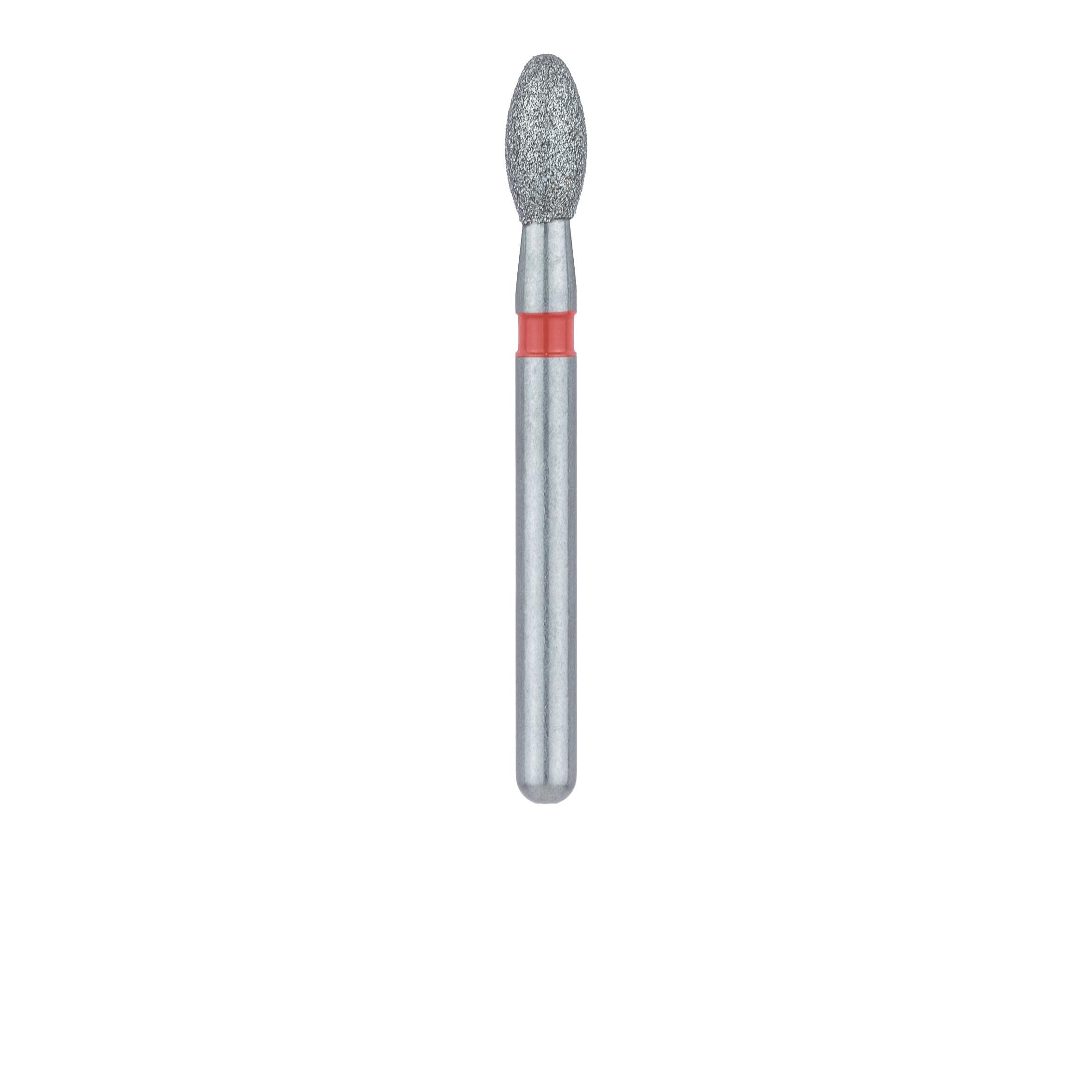 Meisinger Multi-Use Diamond Bur, FG, Football/Egg, #833F, 2.1 mm Head, 4.2 mm Working Length, Fine (Red), 5/Pk, 833F-021-FG thumbnail 2