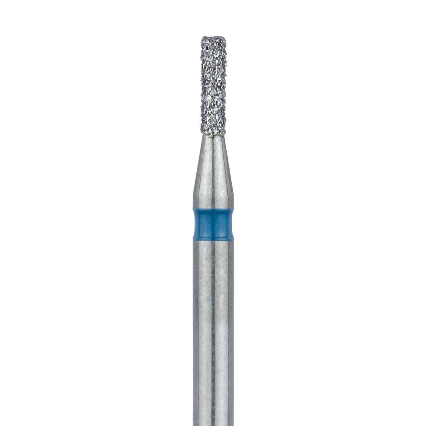 Meisinger Multi-Use Diamond Bur, Friction Grip, Cylinder, Flat End, 835-010-FG, 1.0 mm Head Diameter, Medium Grit, Blue Ring, 5/Pk - Multi-Use Diamond Bur, Friction Grip, Cylinder, 835, 1.0 mm, Medium, Blue, 5/Pk, 835-010-FG - Image 1
