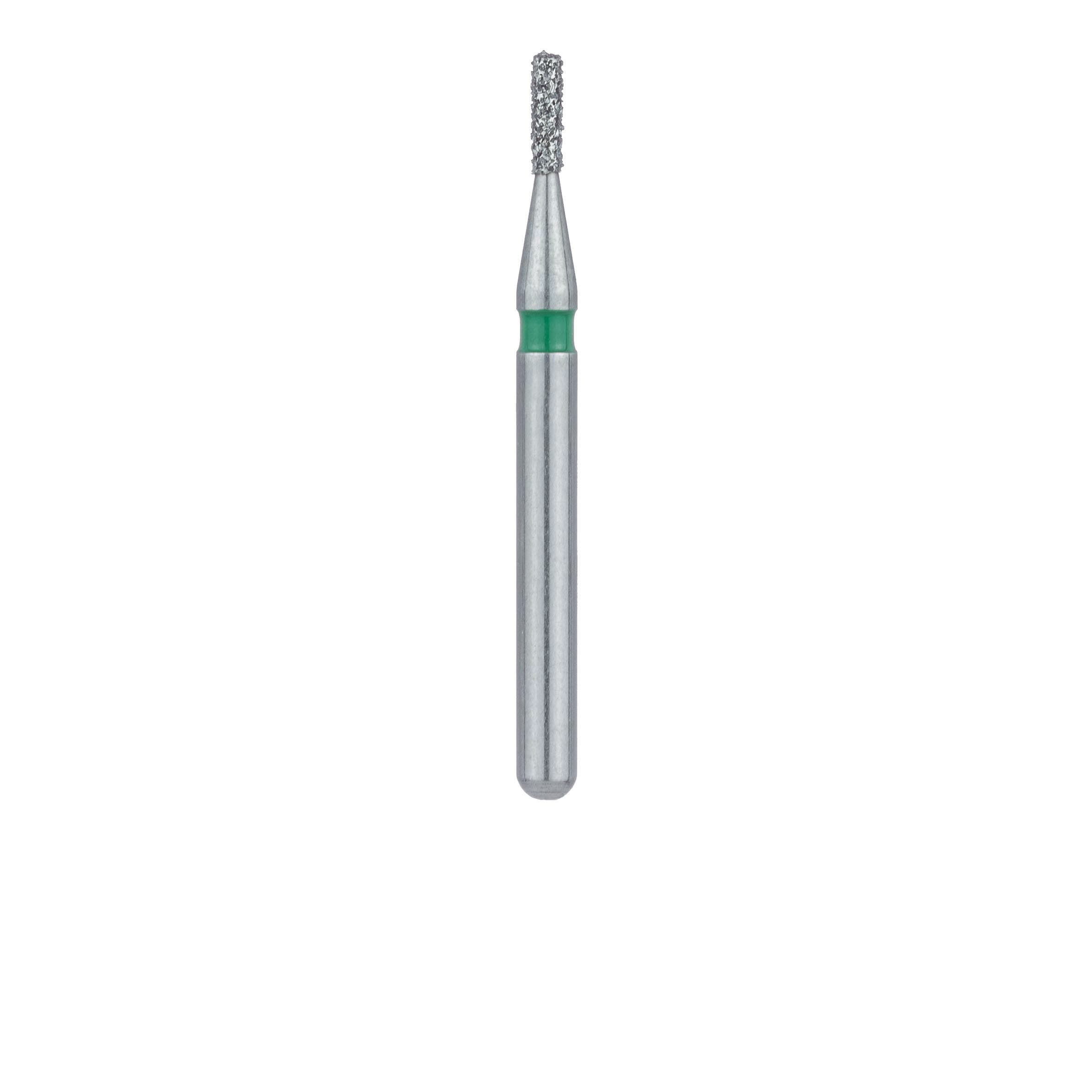 Meisinger 835G-009-FG Diamond Bur, Coarse (Green), Cylinder, Flat End, Friction Grip, 0.9 mm Head Diameter, 3.0 mm Head Length, 5/Pack thumbnail 2