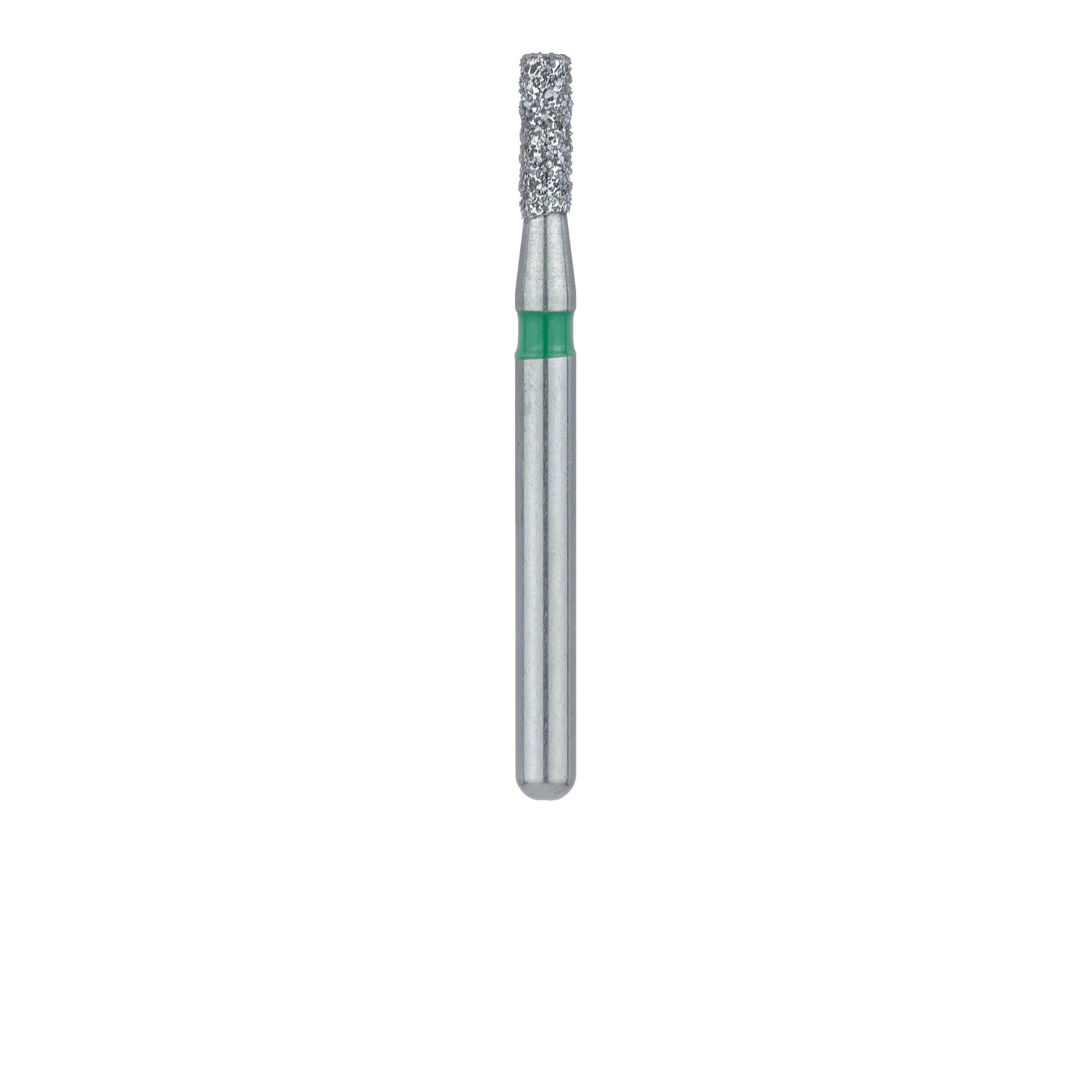 Meisinger 836G-014-FG Coarse Diamond Bur, Flat End Cylinder, Friction Grip, 1.4 mm Head Diameter, 4.0 mm Head Length, Green Ring, 5/Pk thumbnail 2