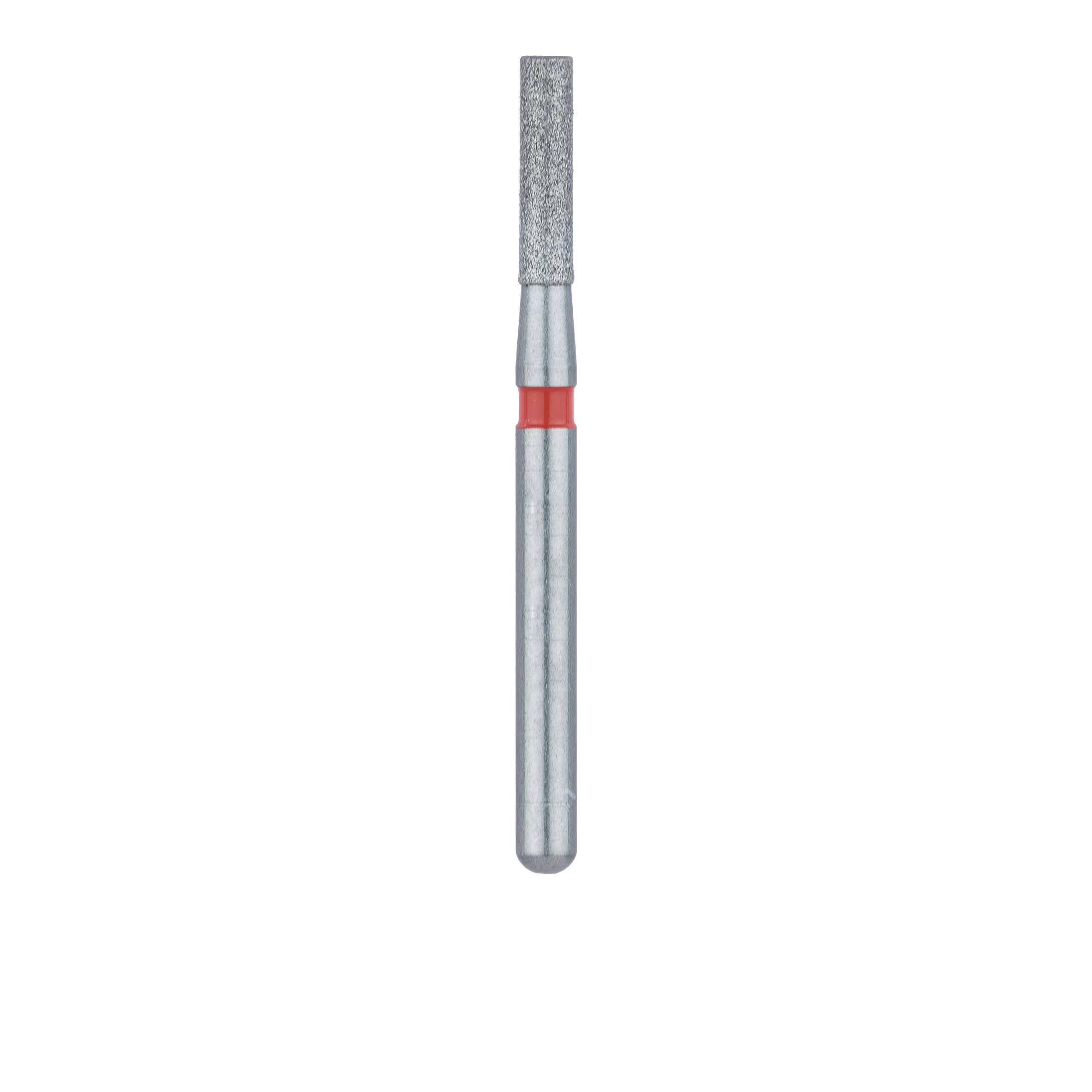Meisinger 837F-014-FG Fine Diamond Bur, Long Cylinder, Friction Grip, 1.4 mm Head Diameter, 6 mm Working Length, Red Ring, 5/Pack thumbnail 2