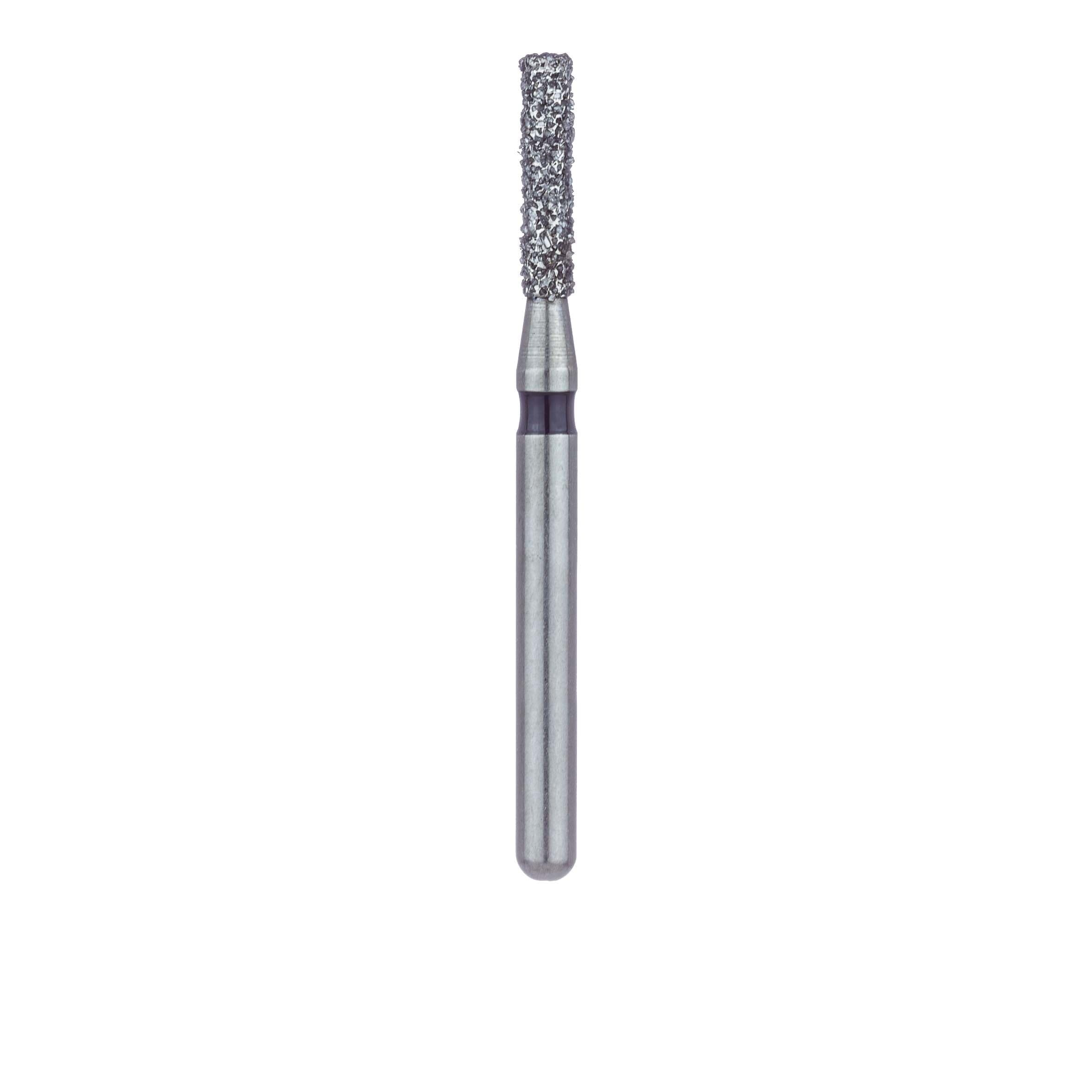 Meisinger FG Diamond Bur, Super Coarse, Black Ring, Cylinder, Flat End, 1.4 mm Head Diameter, 6.0 mm Head Length, 5/Pkg, 837H-014-FG thumbnail 2