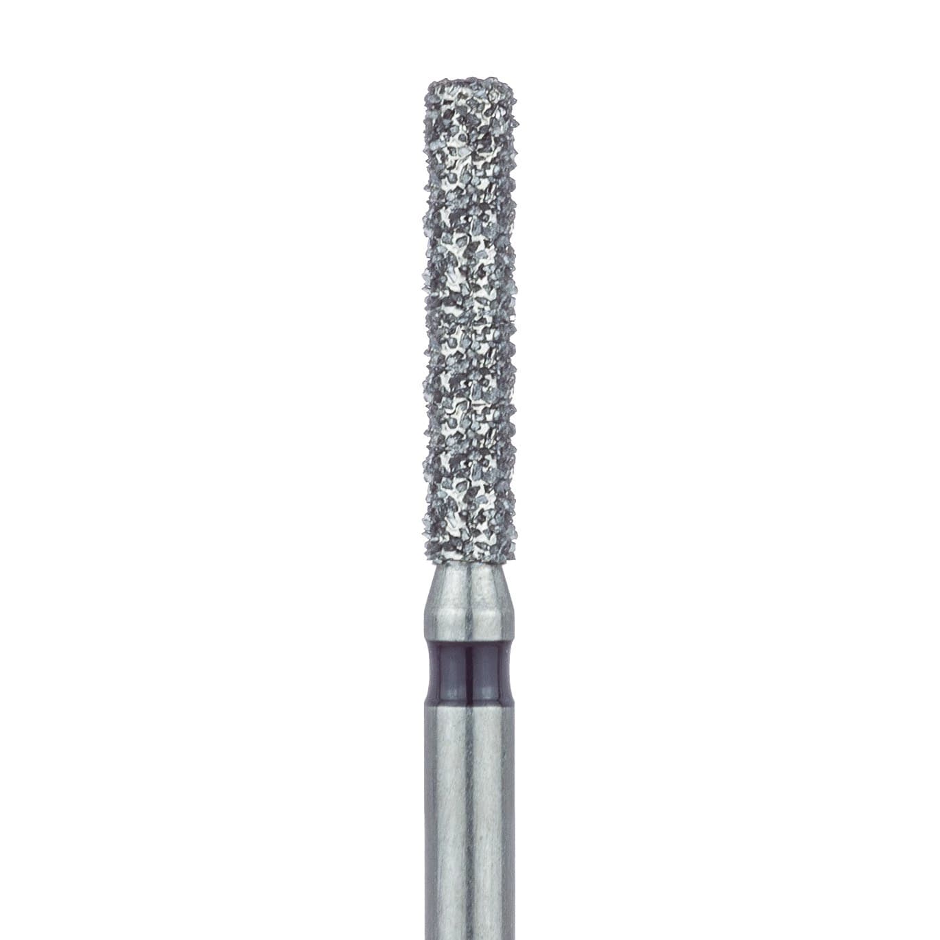 Meisinger 837LH-016-FG Diamond Bur, Super Coarse, Black Ring, Cylinder, Flat End, Friction Grip, 1.6 mm Head Diameter, 8.0 mm Head Length, 5/Pkg - Diamond Instruments – FG, Super Coarse, Black, Cylinder, Flat End, 5/Pkg - 837LH-016-FG, 1.6 mm Head Diameter, 8.0 mm Head Length - Image 1