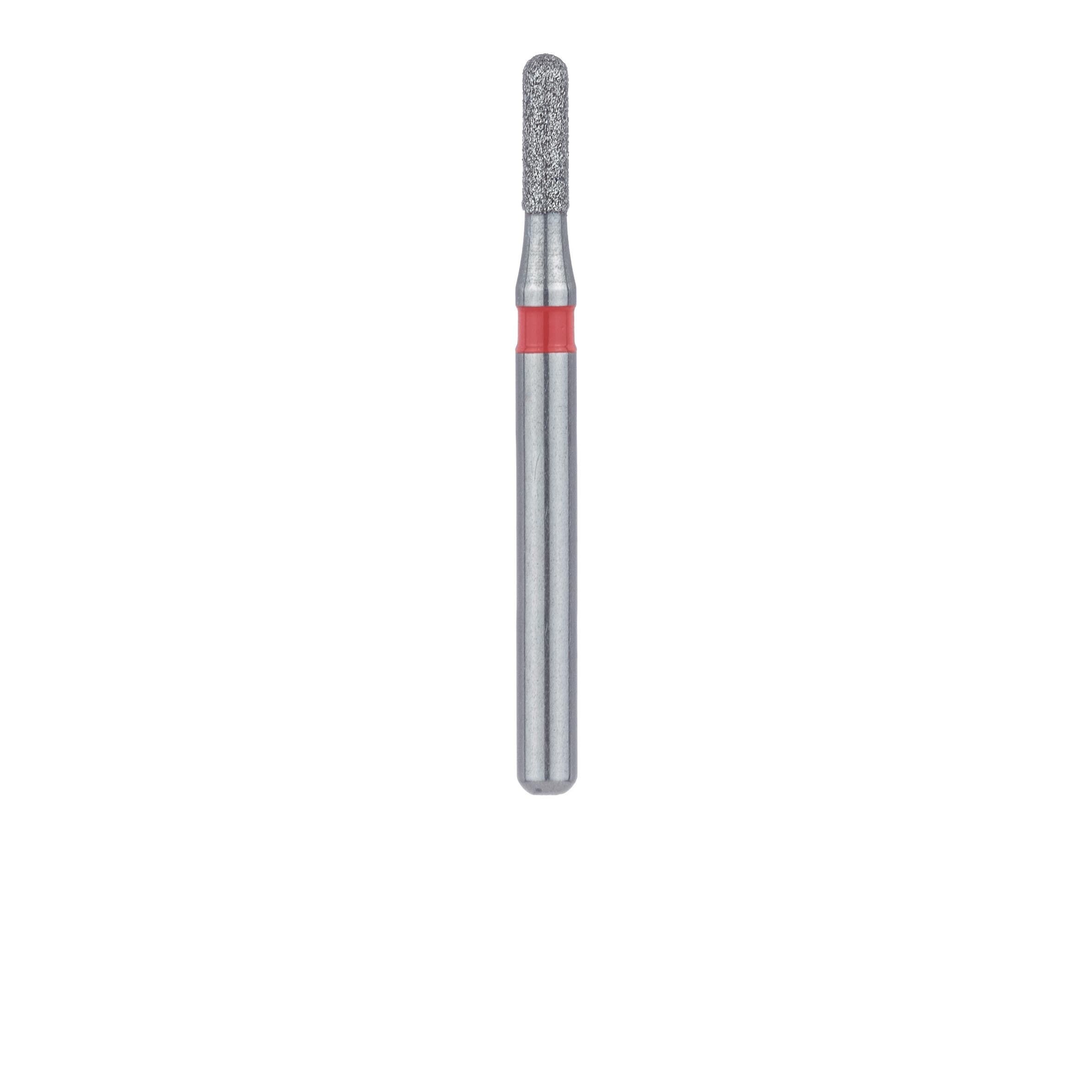 Meisinger 838F-012-FG Fine Diamond Bur, Round End Cylinder, Friction Grip, 1.2 mm Head Diameter, 4.0 mm Head Length, Red Ring, 5/Pk thumbnail 2