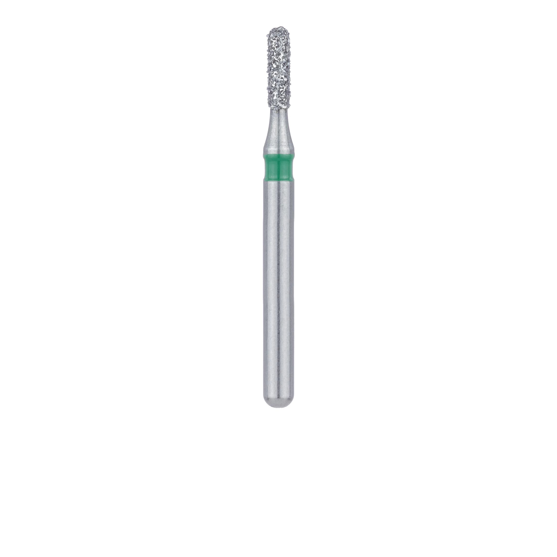 Meisinger 838G-012-FG Coarse Diamond Bur, Round End Cylinder, Friction Grip, 1.2 mm Head Diameter, 4.0 mm Head Length, Green Ring, 5/Pack thumbnail 2