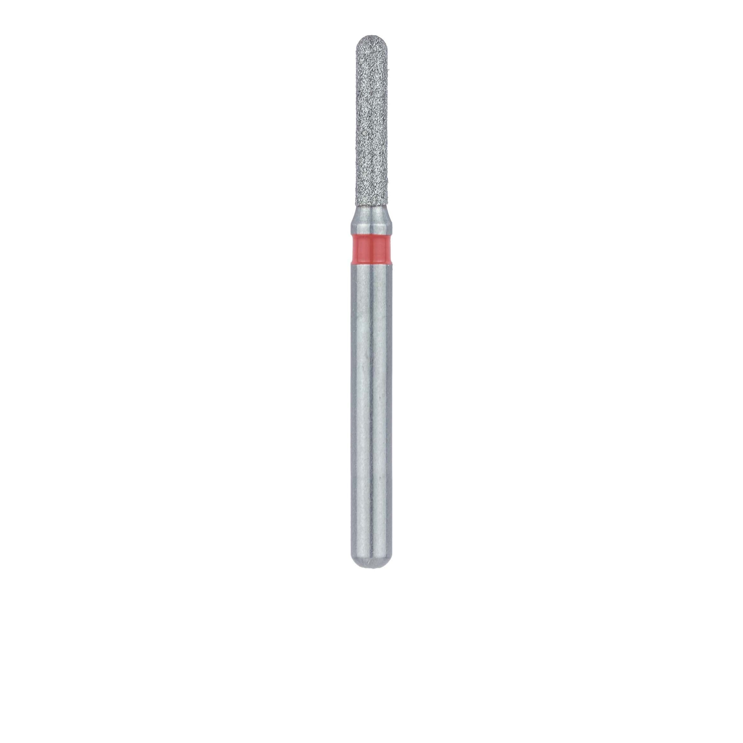 Meisinger 838LF-012-FG Fine Diamond Bur, Round End Cylinder, Friction Grip, Long Shank, 1.2 mm Head Diameter, 7.0 mm Head Length, Red Ring, 5/Pk thumbnail 2