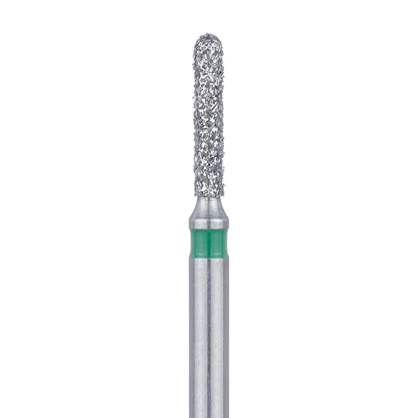 Meisinger 838LG-012-FG Diamond Bur, Round End Cylinder, Coarse (Green), Friction Grip, Long Shank, 1.2 mm Head Diameter, 7.0 mm Head Length, 5/Pk - Meisinger Diamonds 838LG-012-FG Coarse 5/Pk - Image 1