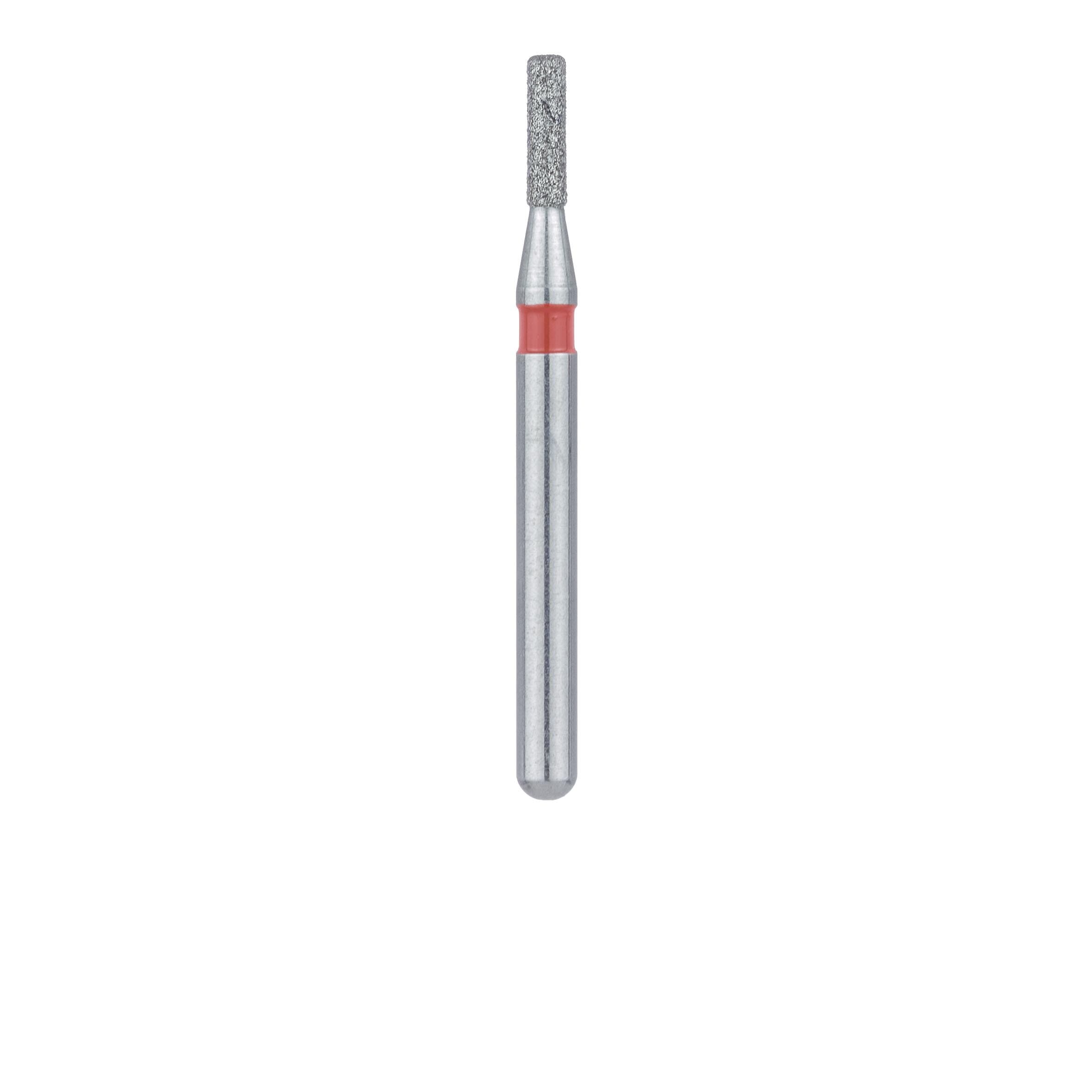 Meisinger 840F-010-FG Fine Diamond Bur, Round-Edge Cylinder, Friction Grip, 1.0 mm Head Diameter, 4.0 mm Head Length, Red Ring, 5/Pk thumbnail 2