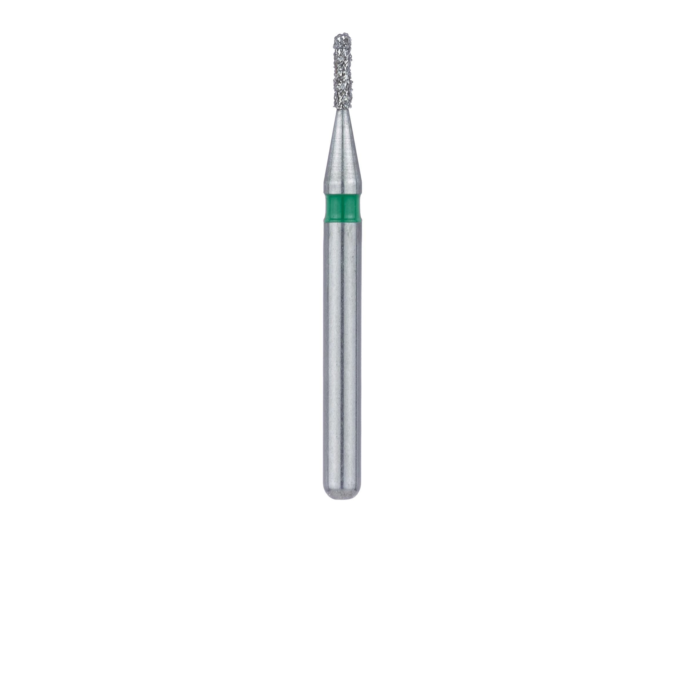 Meisinger 840G-008-FG Coarse Diamond Bur, Round Edge Cylinder, Friction Grip, 0.8 mm Diameter, 3.0 mm Working Length, Green Ring, 5/Pack thumbnail 2