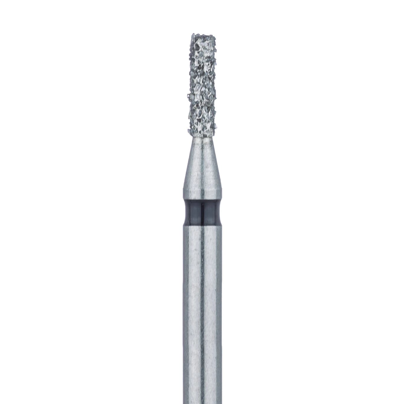 Meisinger 840H-012-FG Diamond Bur, Super Coarse (Black), Cylinder Round End, Friction Grip, 1.2 mm Head Diameter, 4.0 mm Head Length, 5/Pkg - Diamond Instruments – FG, Super Coarse, Black, Cylinder, Round End, 5/Pkg - 840H-012-FG, 1.2 mm Head Diameter, 4.0 mm Head Length - Image 1