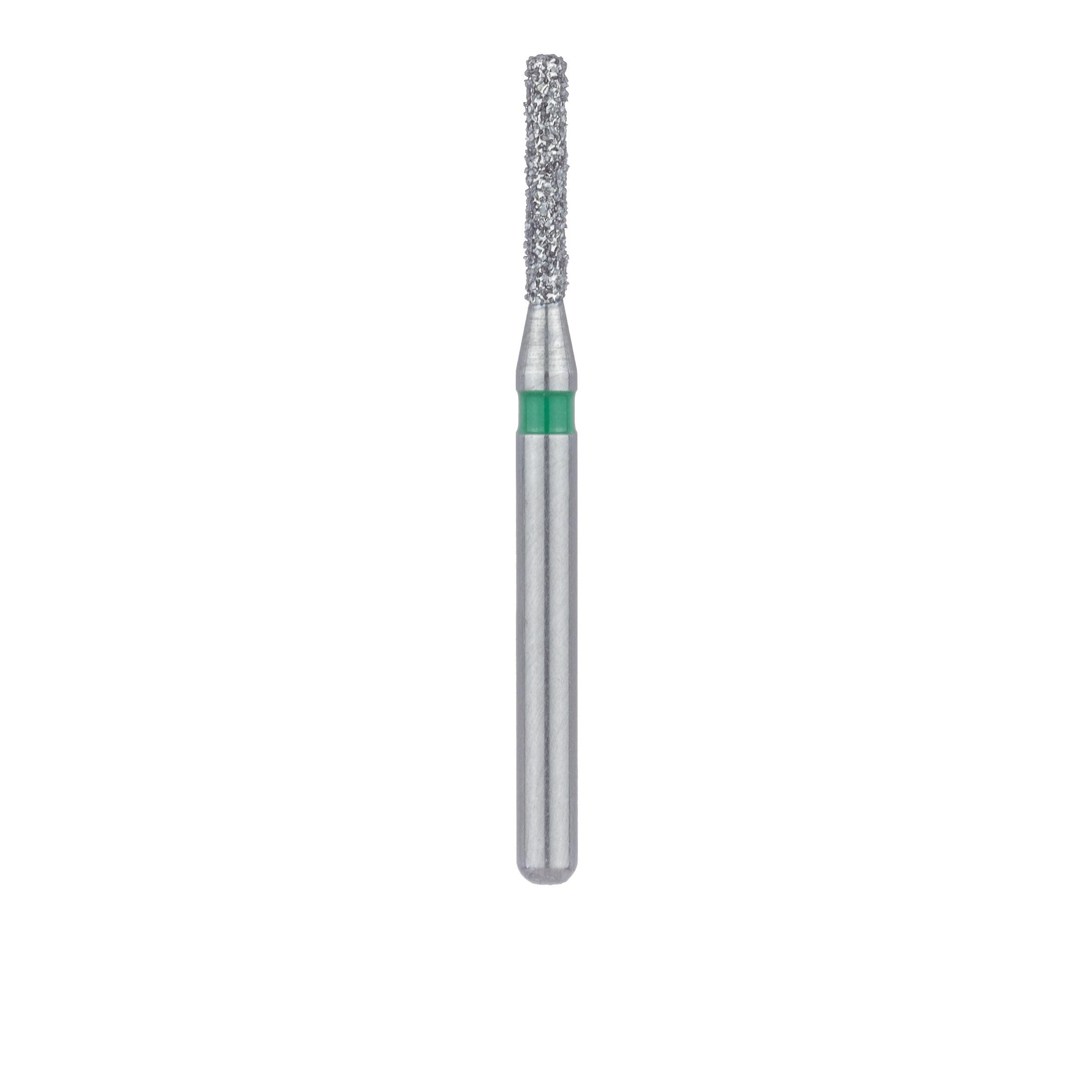 Meisinger Multi-Use Diamond Bur, Friction Grip, Round-Edge Long Cylinder, 841G, 1.2 mm, Coarse, Green, 5/Pk, 841G-012-FG thumbnail 2