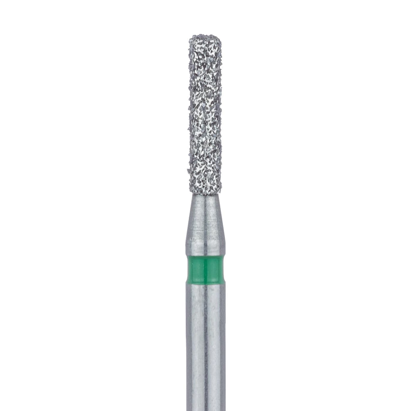 Meisinger 841G-014-FG Diamond Bur, Coarse (Green), Round Edge Cylinder, FG, 1.4 mm Head Diameter, 6.0 mm Head Length, 5/Pack - Meisinger Diamonds 841G-014-FG Coarse 5/Pk - Image 1