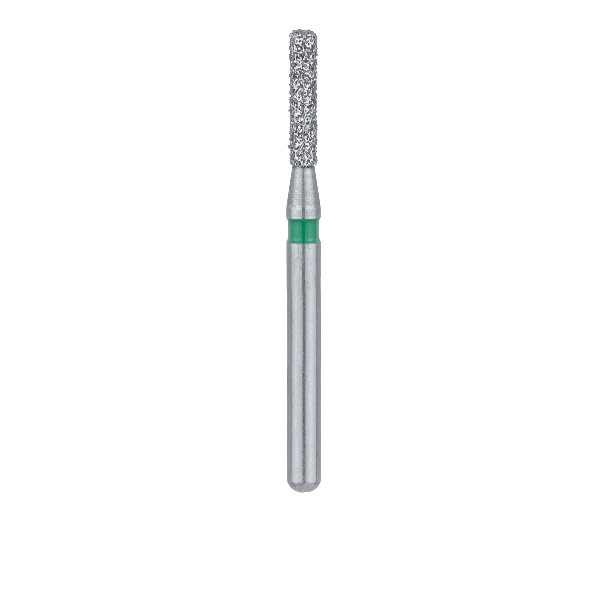 Meisinger 841G-014-FG Diamond Bur, Coarse (Green), Round Edge Cylinder, FG, 1.4 mm Head Diameter, 6.0 mm Head Length, 5/Pack thumbnail 2
