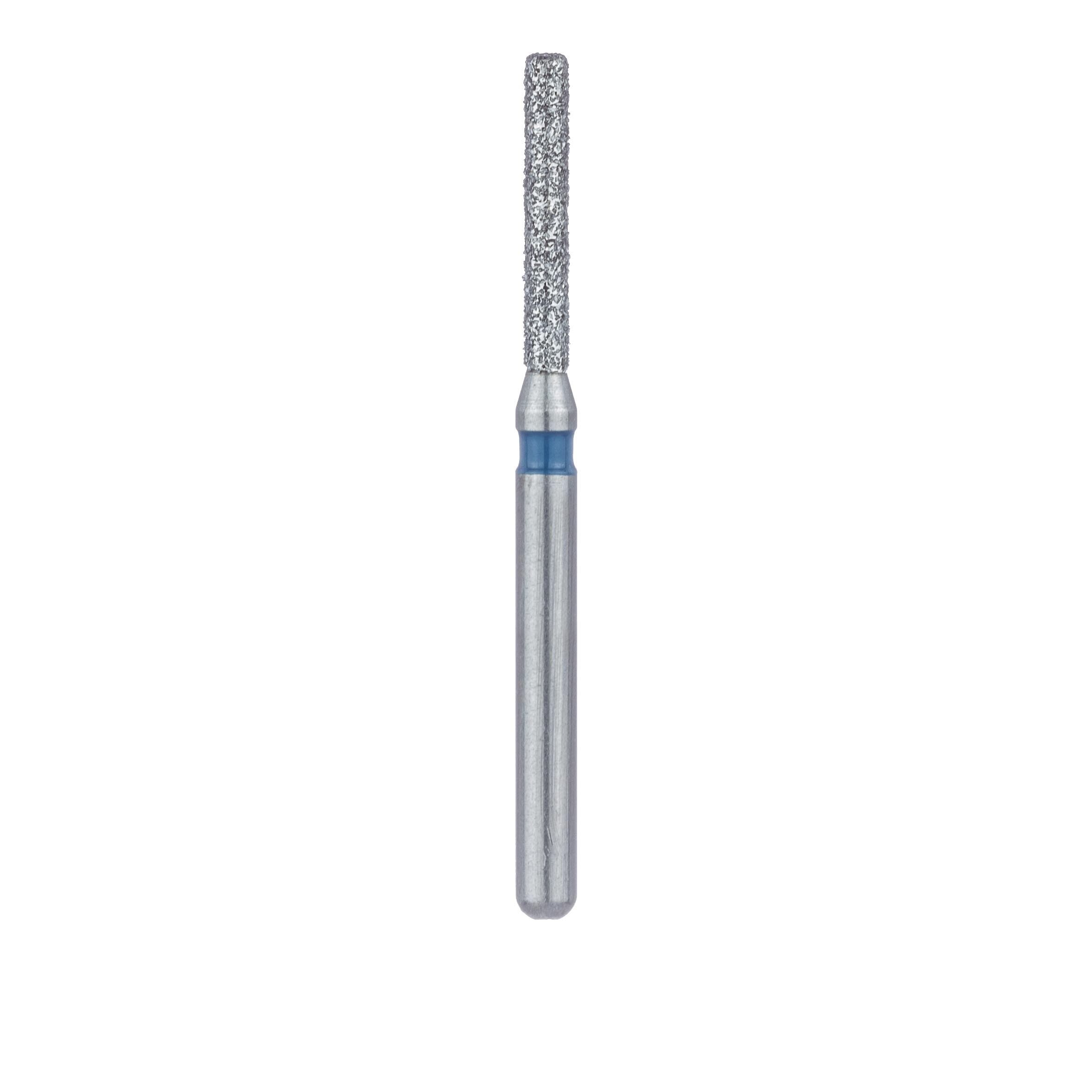 Meisinger 842-012-FG Diamond Bur, Round Edge Extra Long Cylinder, Medium Grit (Blue), 1.2 mm Diameter, 8 mm Working Length, Friction Grip, 5/Pack thumbnail 2
