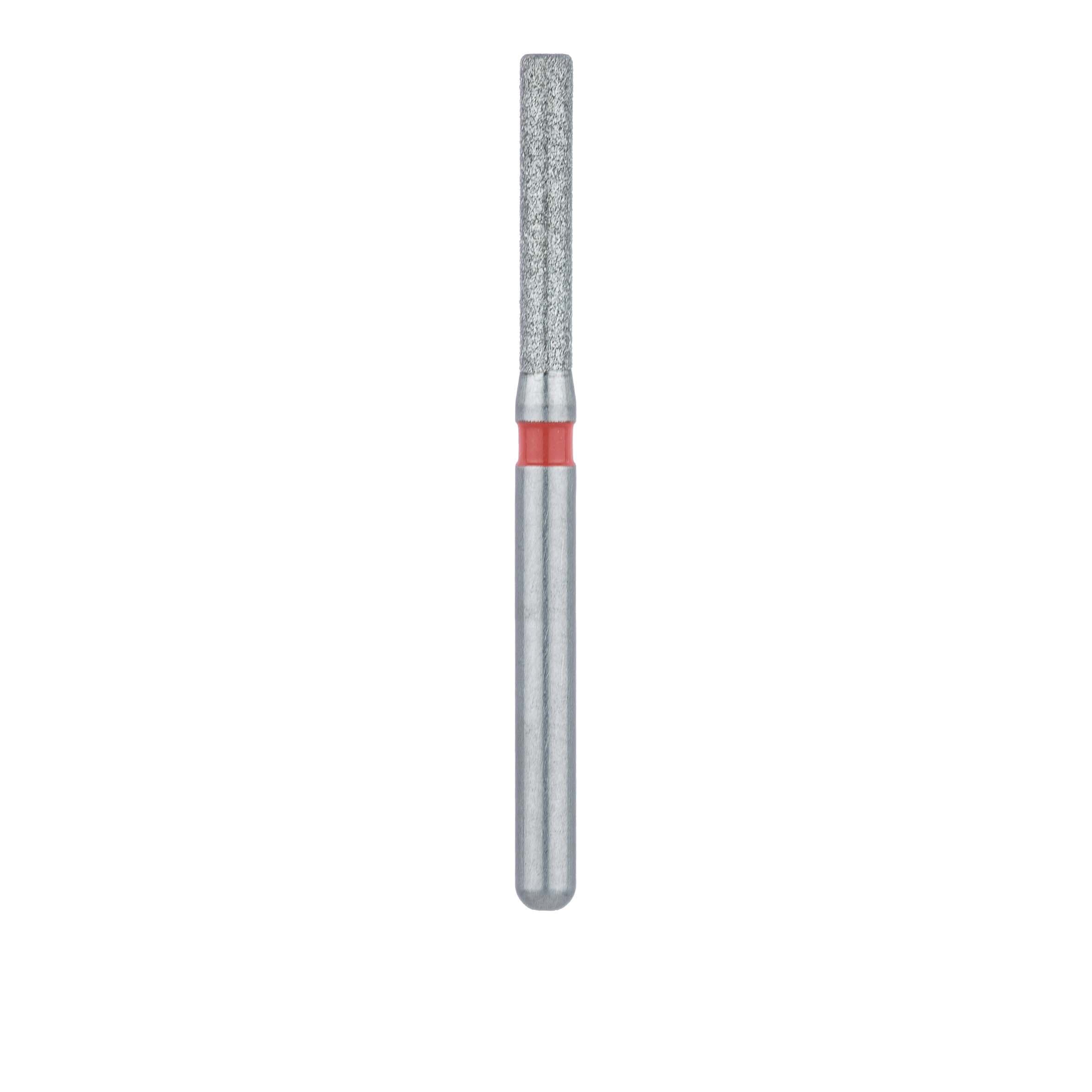 Meisinger 842F-014-FG Fine Diamond Bur, Round Edge Cylinder, Friction Grip, 1.4 mm Head Diameter, 8 mm Head Length, Red Ring, 5/Pack thumbnail 2