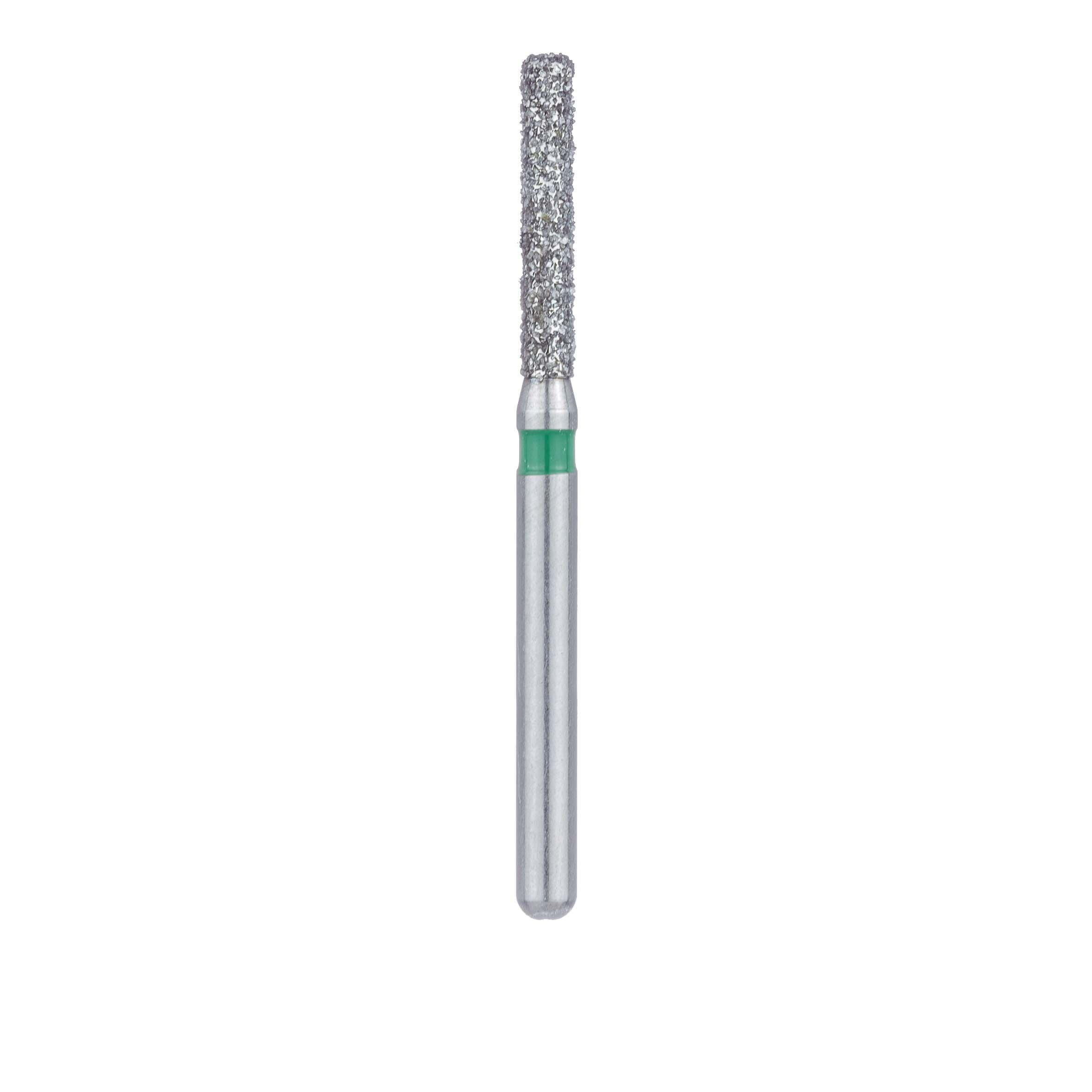 Meisinger 842G-014-FG Coarse Diamond Bur, Round Edge Cylinder, Friction Grip, 1.4 mm Head Diameter, 8.0 mm Head Length, Green Ring, 5/Pack thumbnail 2