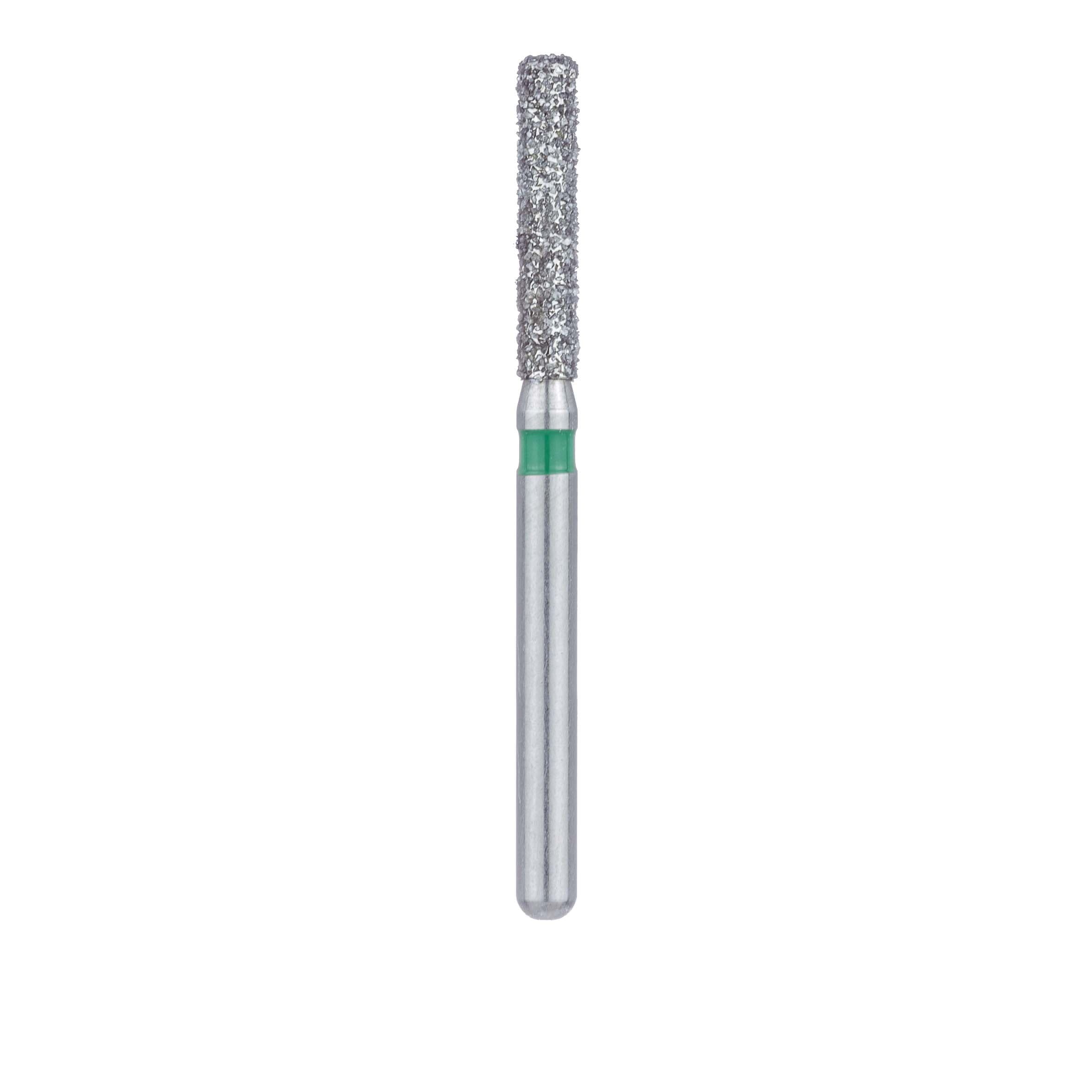Meisinger 842G-016-FG Coarse Diamond Bur, Round Edge Cylinder, Friction Grip, 1.6 mm Head Diameter, 8.0 mm Head Length, Green Ring, 5/Pack thumbnail 2