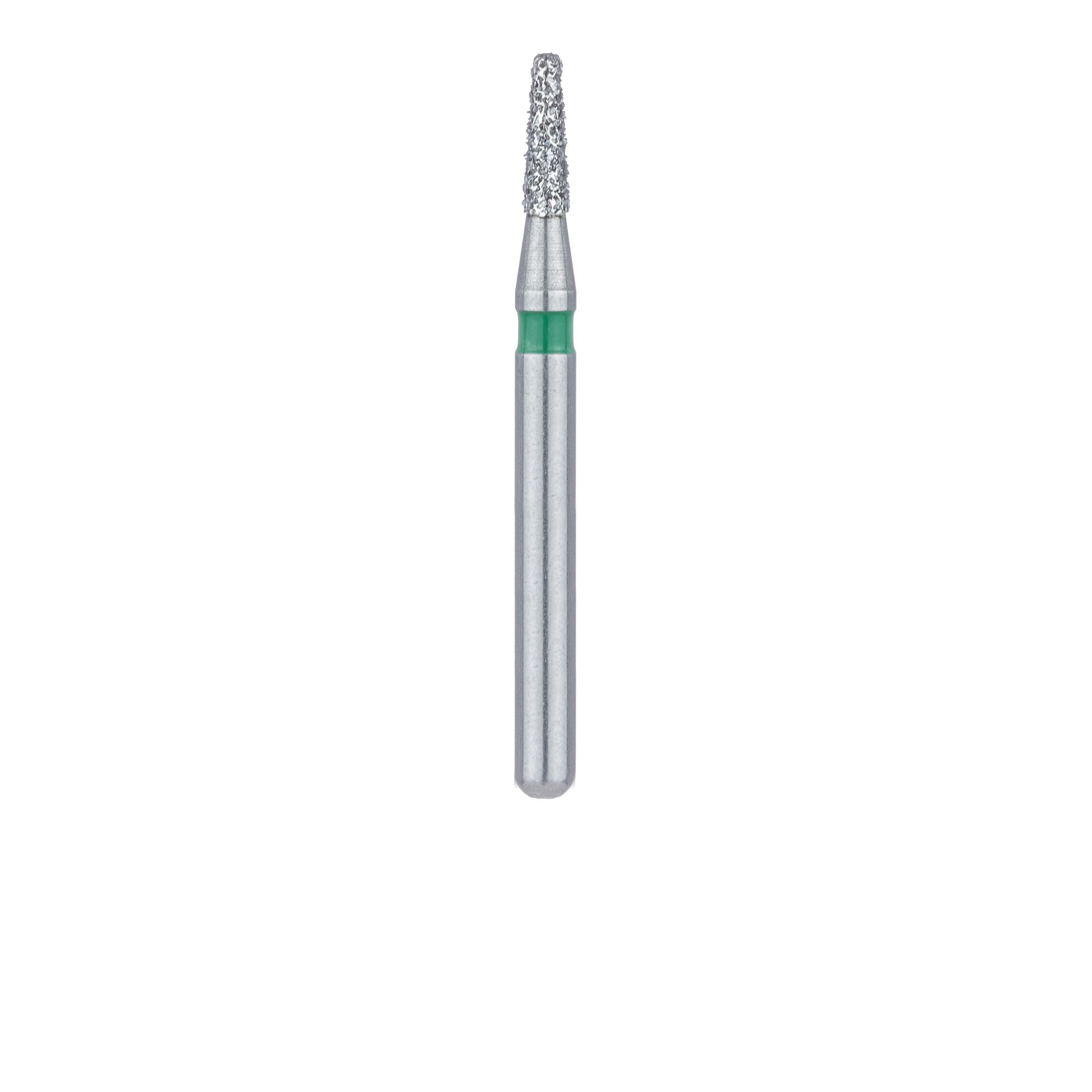 Meisinger 845G-014-FG Coarse Diamond Bur, Flat-End Tapered, Friction Grip, 1.4 mm Head Diameter, 4.0 mm Head Length, Green Ring, 5/Pack thumbnail 2