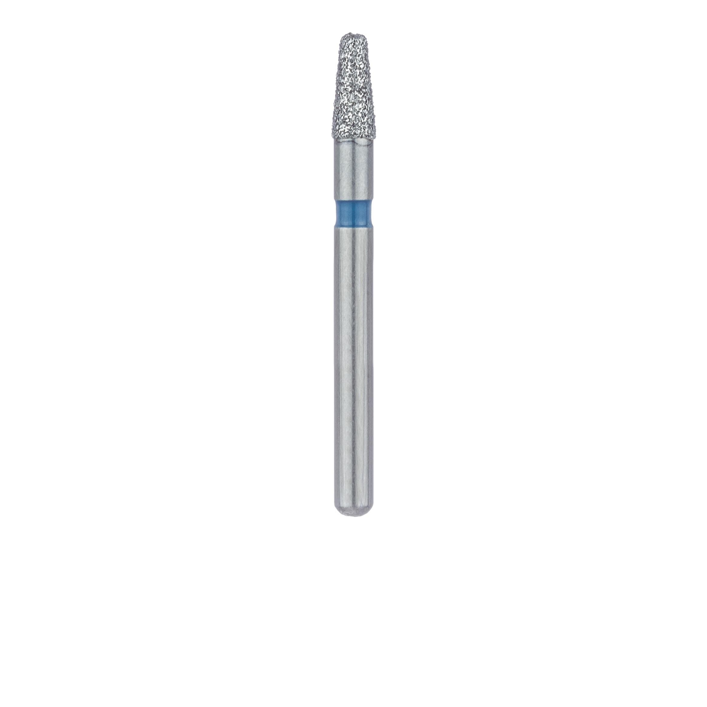 Meisinger 845R-018 FG Medium Diamond Bur, Tapered Round Edge, Blue Ring, 1.8 mm Head Diameter, 4.0 mm Head Length, 5/Pack thumbnail 2