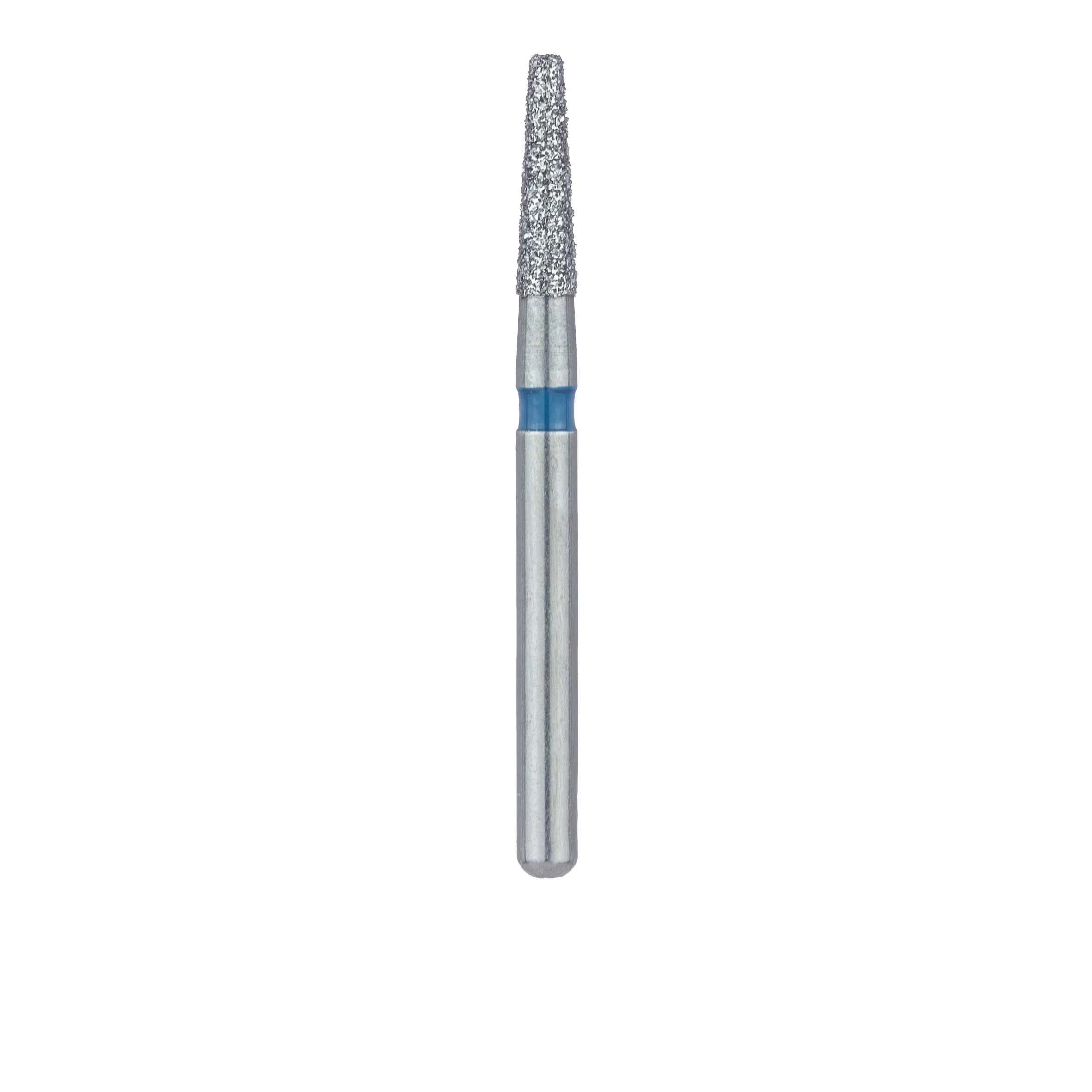 Meisinger 846-016-FG Diamond Bur, Medium Grit, Flat End Taper, Friction Grip, 1.6 mm Head Diameter, 6.0 mm Head Length, Blue Ring, 5/Pkg thumbnail 2