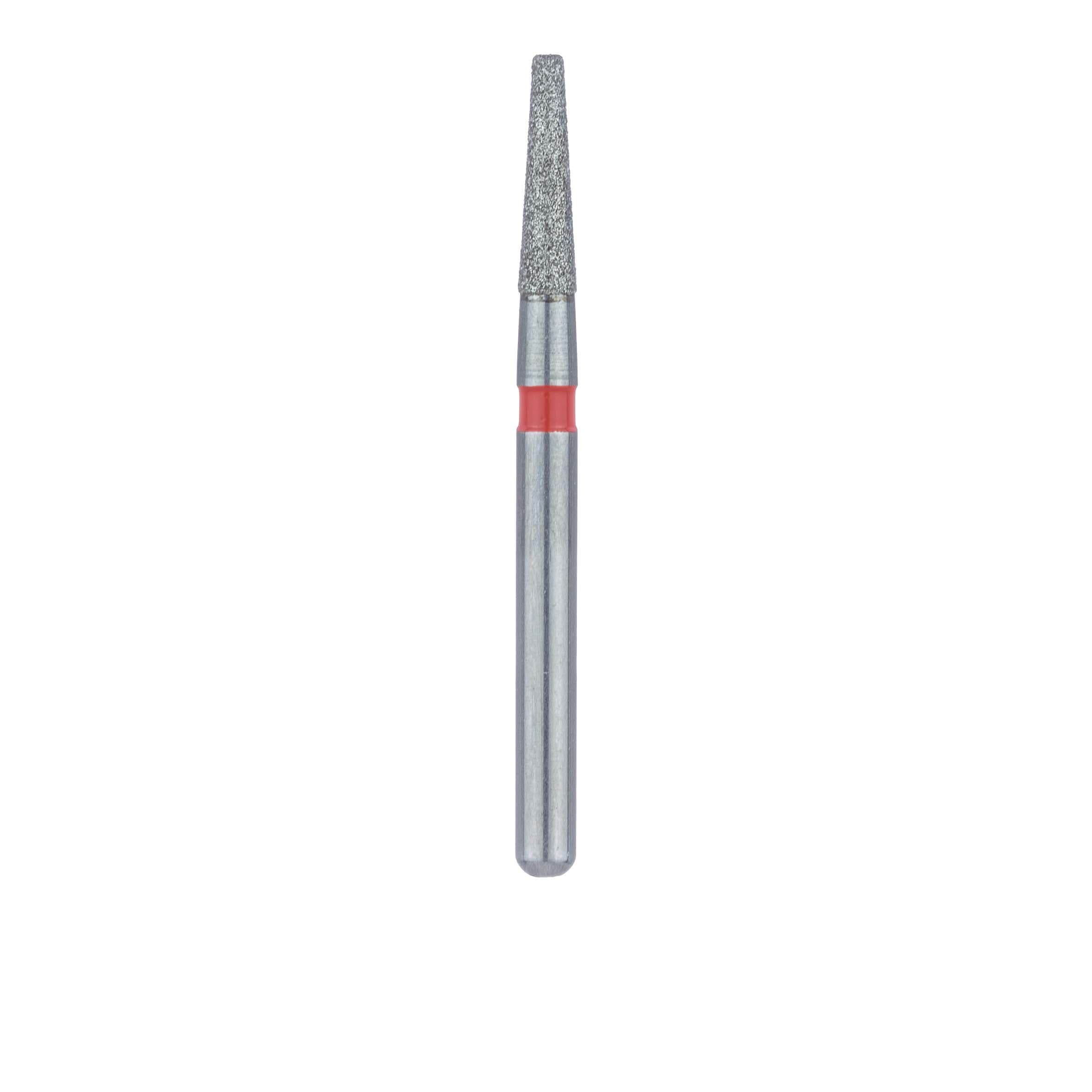 Meisinger 846F-016-FG Fine Diamond Bur, Flat End Tapered (Cone), Friction Grip, 1.6 mm Head Diameter, 6.0 mm Head Length, Red Ring, 5/Pkg thumbnail 2