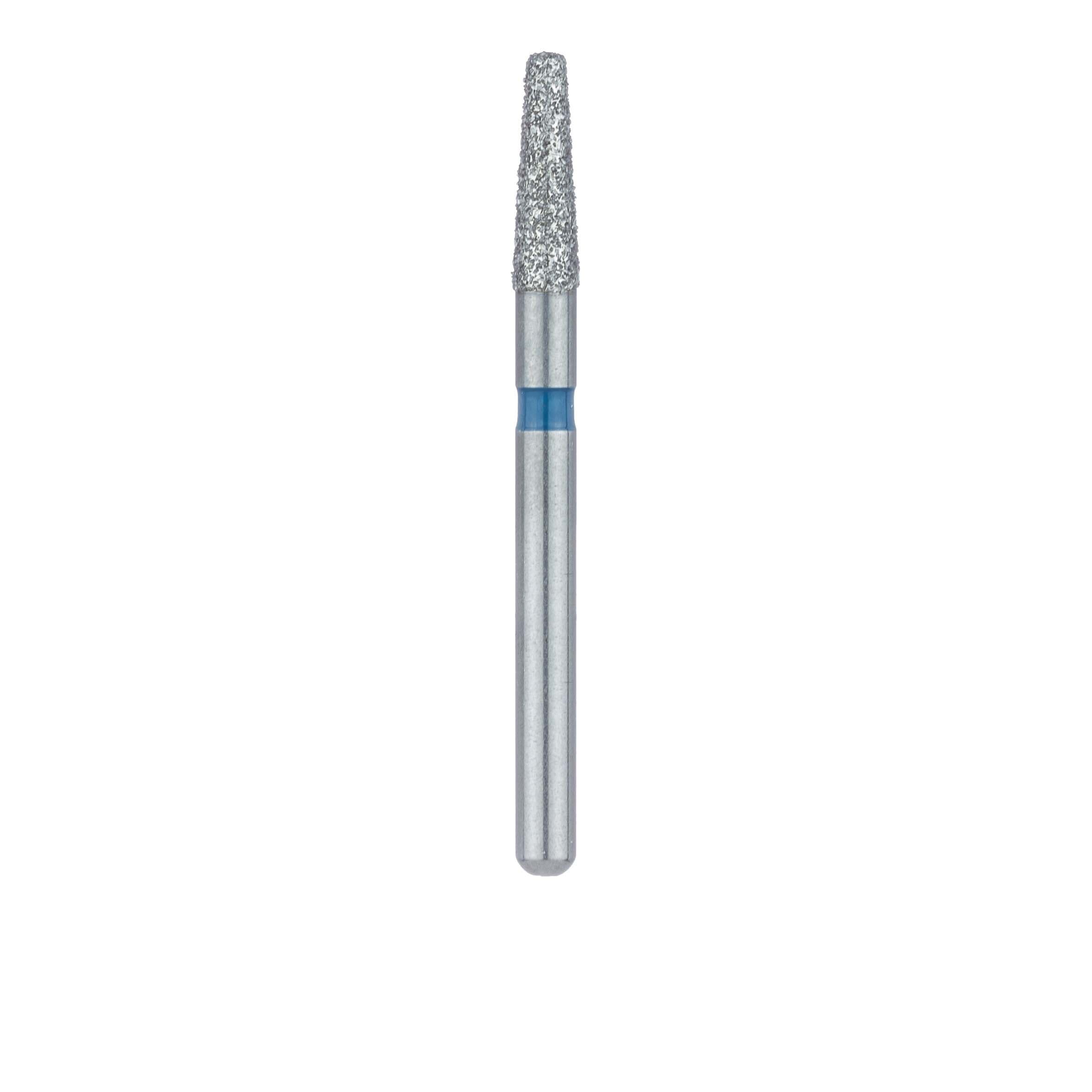 Meisinger 846R-018-FG Medium Diamond Bur, Round Edge Tapered, Friction Grip, 1.8 mm Head Diameter, Blue Ring, 5/Pack thumbnail 2