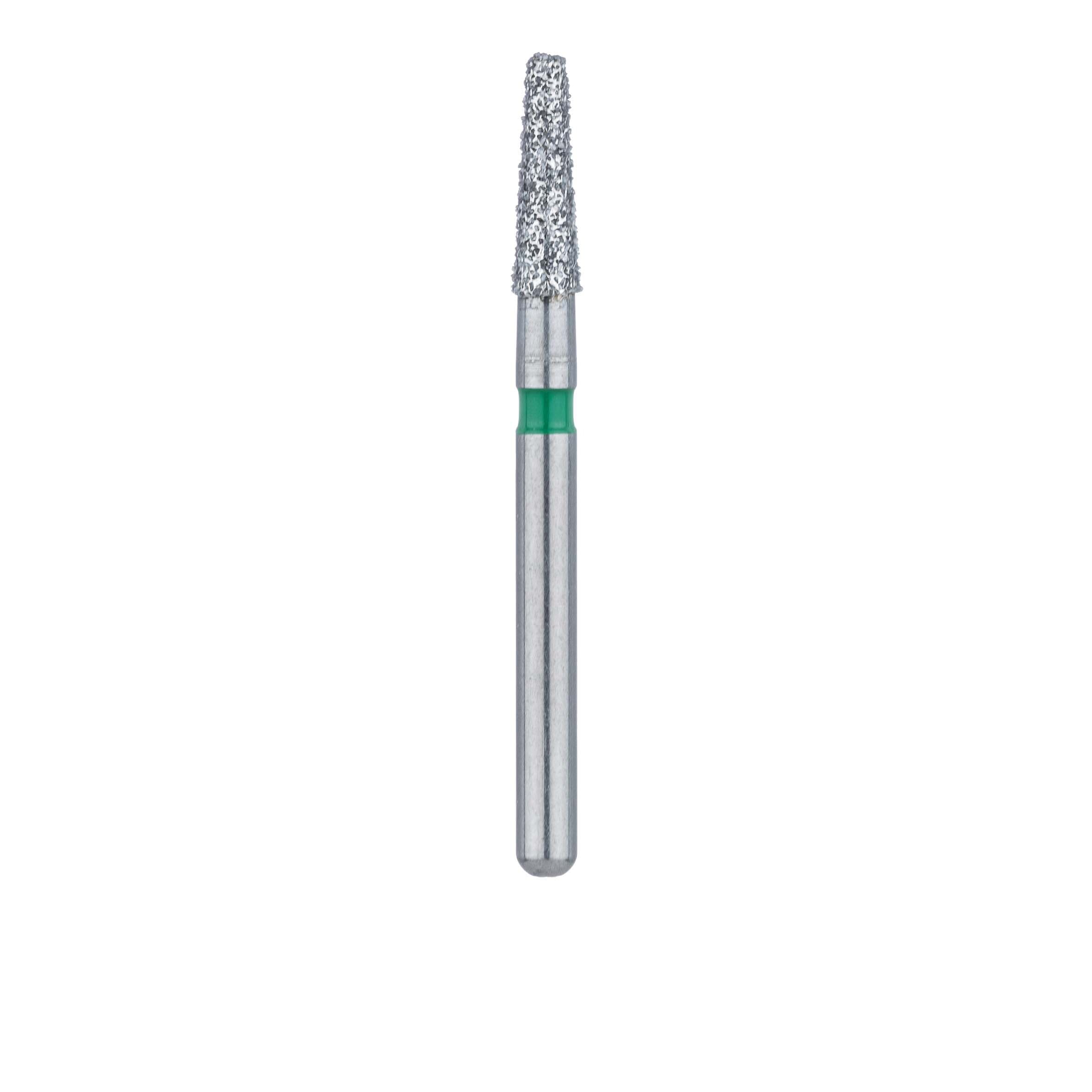 Meisinger 846RG-018-FG Coarse Diamond Bur, Round Edge Tapered, Friction Grip, 1.8 mm Head Diameter, 6 mm Working Length, Green Ring, 5/Pack thumbnail 2