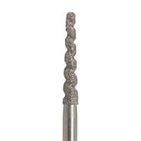 Meisinger 847D-016-FG Diamond Bur, Flat End Taper, Medium Grit, 1.6 mm Diameter, Friction Grip, 5/Pack - #847D-016 Medium Cool and Efficient Diamond Bur Round End Tapered FG Pack of 5 - Image 1