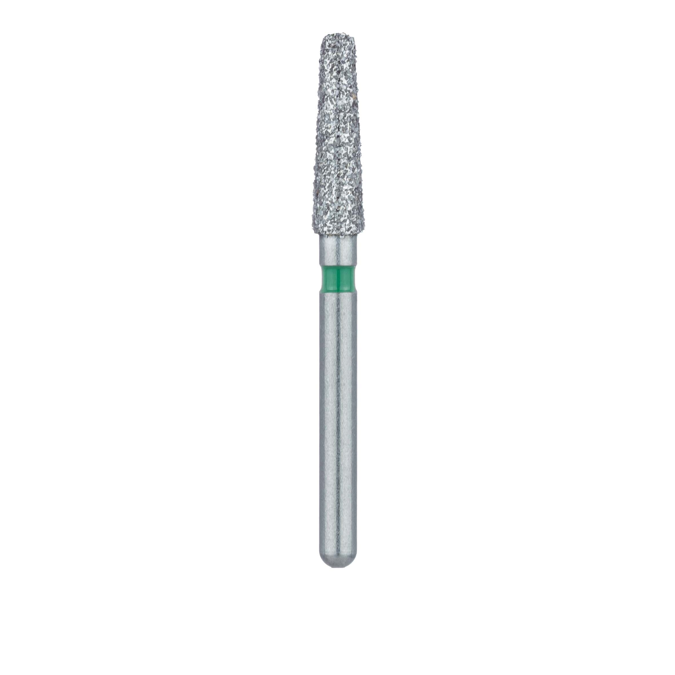 Meisinger 847RG-023-FG Diamond Bur, Coarse (Green), Round Edge Tapered, Friction Grip, 2.3 mm Head Diameter, 8.0 mm Head Length, 5/Pkg thumbnail 2