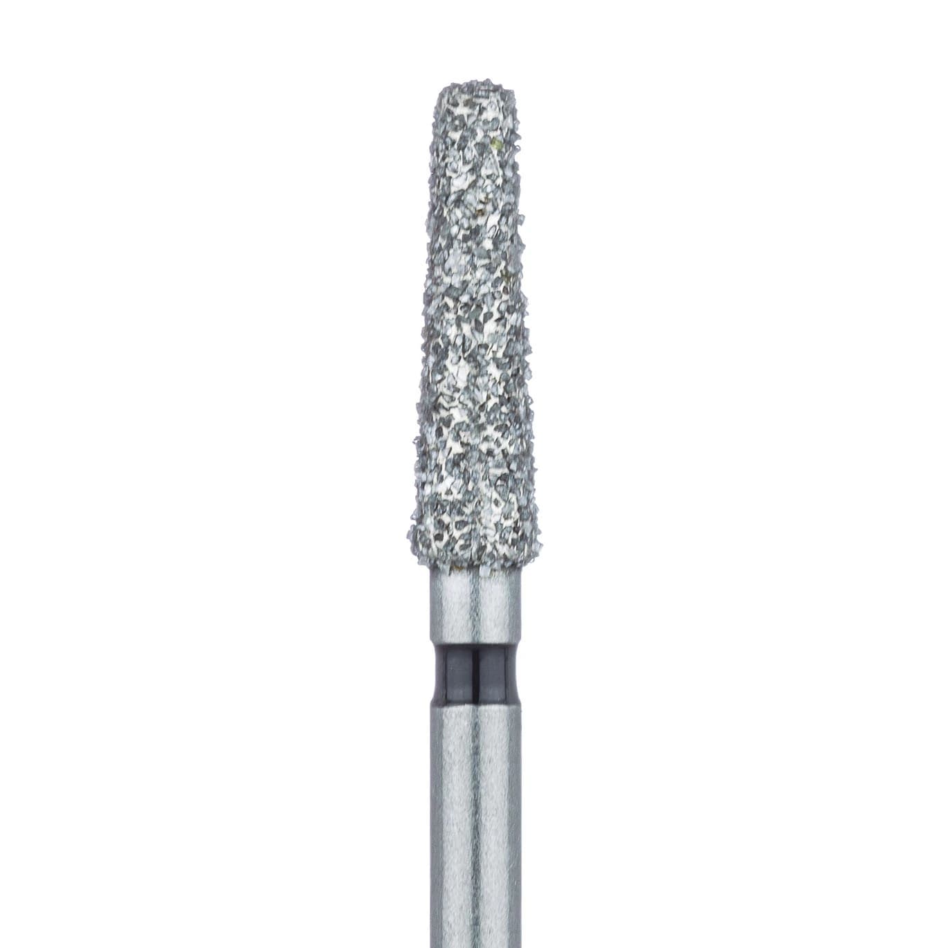 Meisinger FG Diamond Bur, Super Coarse (Black), Round Edge Tapered, 2.3mm Head, 8mm Working Length, 5/Pk, 847RH-023 - Meisinger FG #847R.023 Super Coarse, Long Tapered Round Edge, Diamond Burs, 5/Pk - Image 1