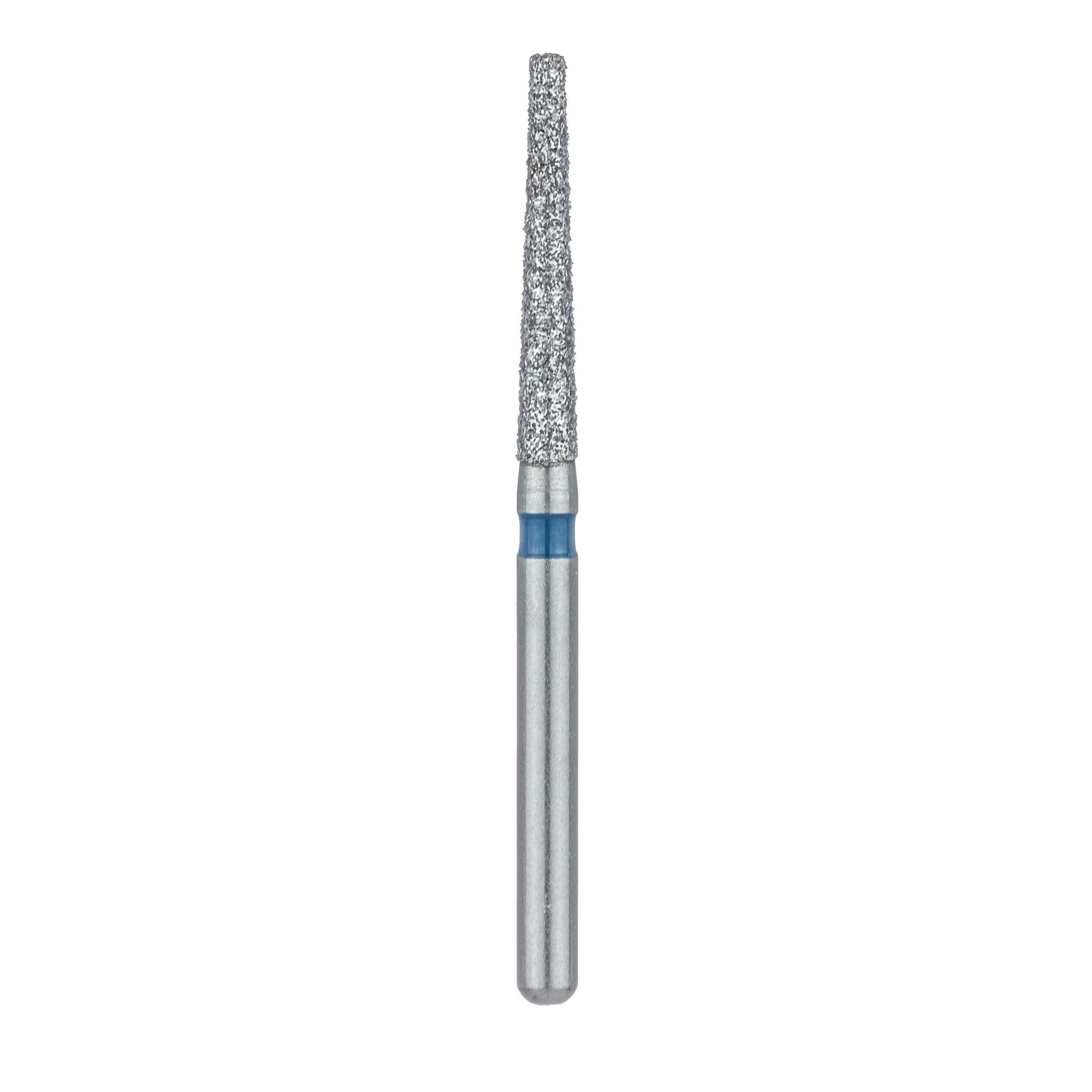 Meisinger 848-016-FG Diamond Bur, FG, Medium Grit, Blue Ring, Flat End Taper, 1.6 mm Head Diameter, 10 mm Head Length, 5/Pkg thumbnail 2