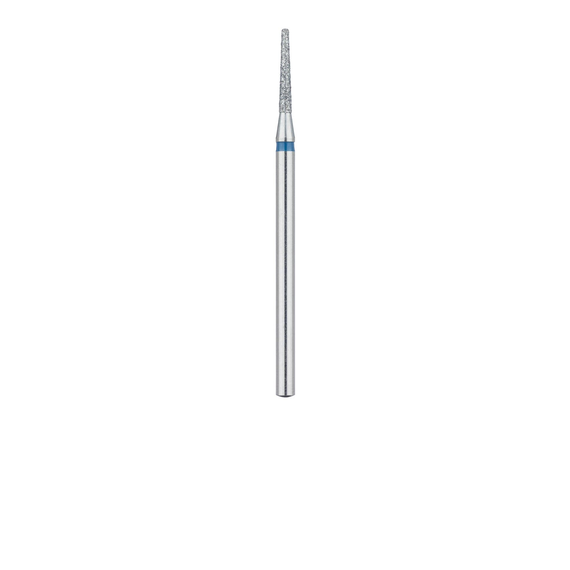 Meisinger Diamond Bur 848-016-HP, Medium Grit, Blue Ring, Flat End Tapered, 1.6 mm Diameter, 10 mm Head Length, Handpiece (HP), Pack of 5 thumbnail 2