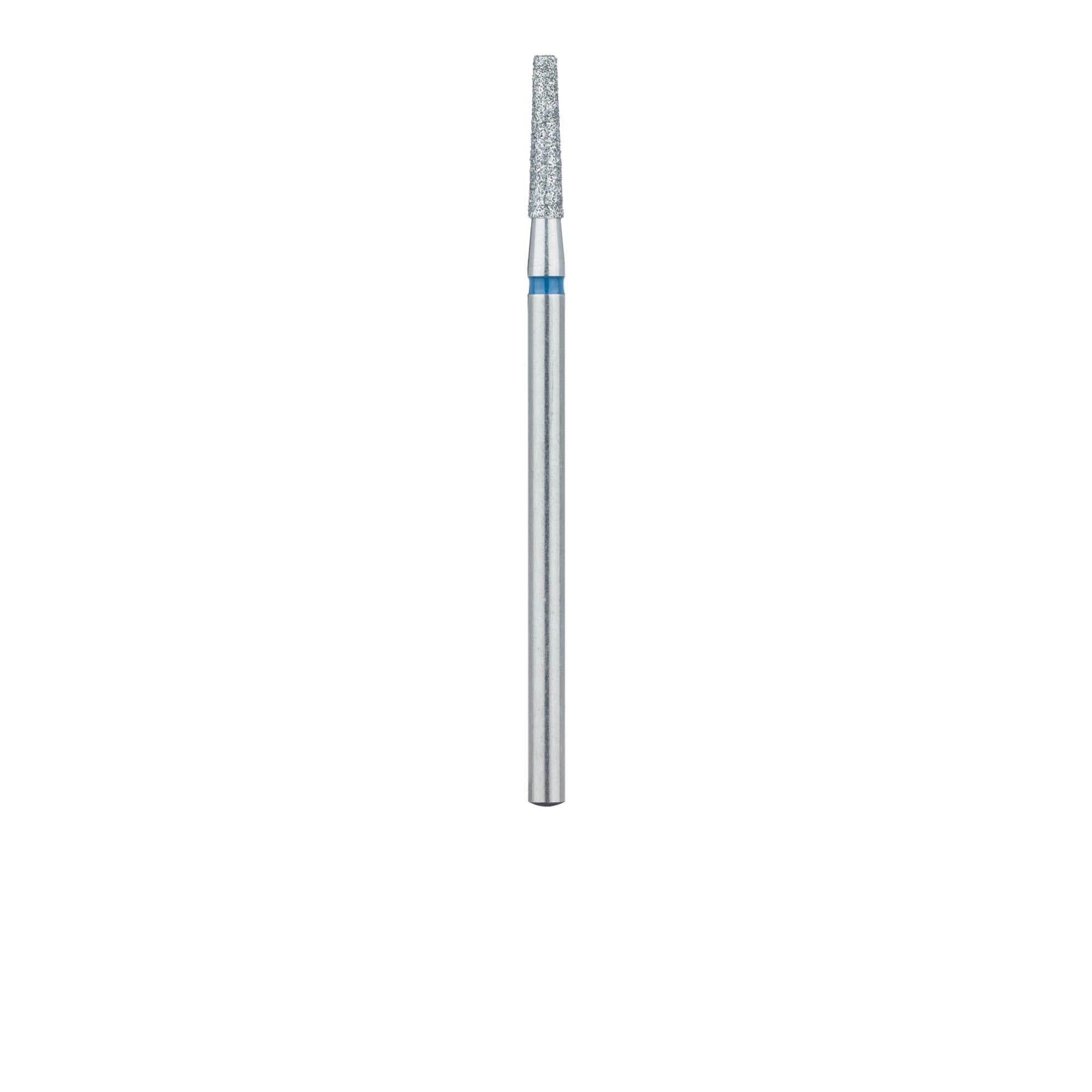 Meisinger 848-023-HP Diamond Bur, Medium Grit, Blue Ring, Flat End Tapered, 2.3 mm Head, 10 mm Working Length, HP Shank, Pack of 5 thumbnail 2