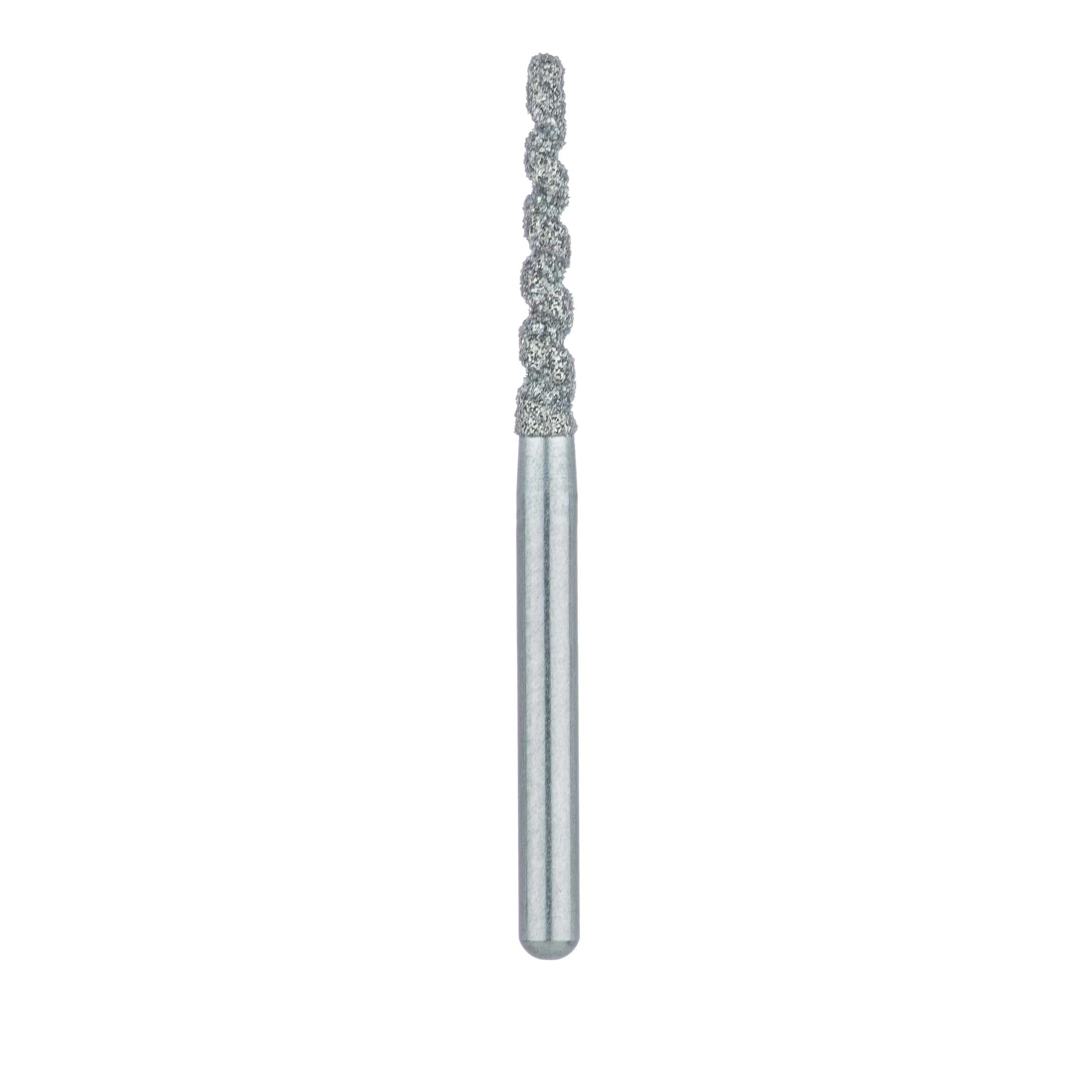Meisinger 848D-016-FG Diamond Bur, Medium Grit, Round Edge Tapered, Extra Long, Friction Grip, 1.6 mm Diameter, 5/Pack thumbnail 2