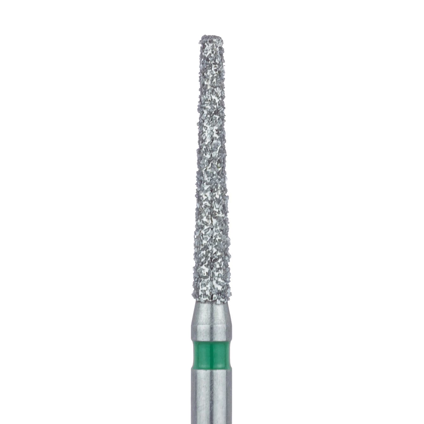 Meisinger 848G-016-FG Diamond Bur, FG, Coarse (Green), Flat End Taper, 1.6 mm Head Diameter, 10 mm Working Length, 5/Pkg - Diamond Instruments – FG, Coarse, Green, Cone, Flat End, 5/Pkg - 848G-016-FG, 1.6 mm Head Diameter, 10.0 mm Head Length - Image 1