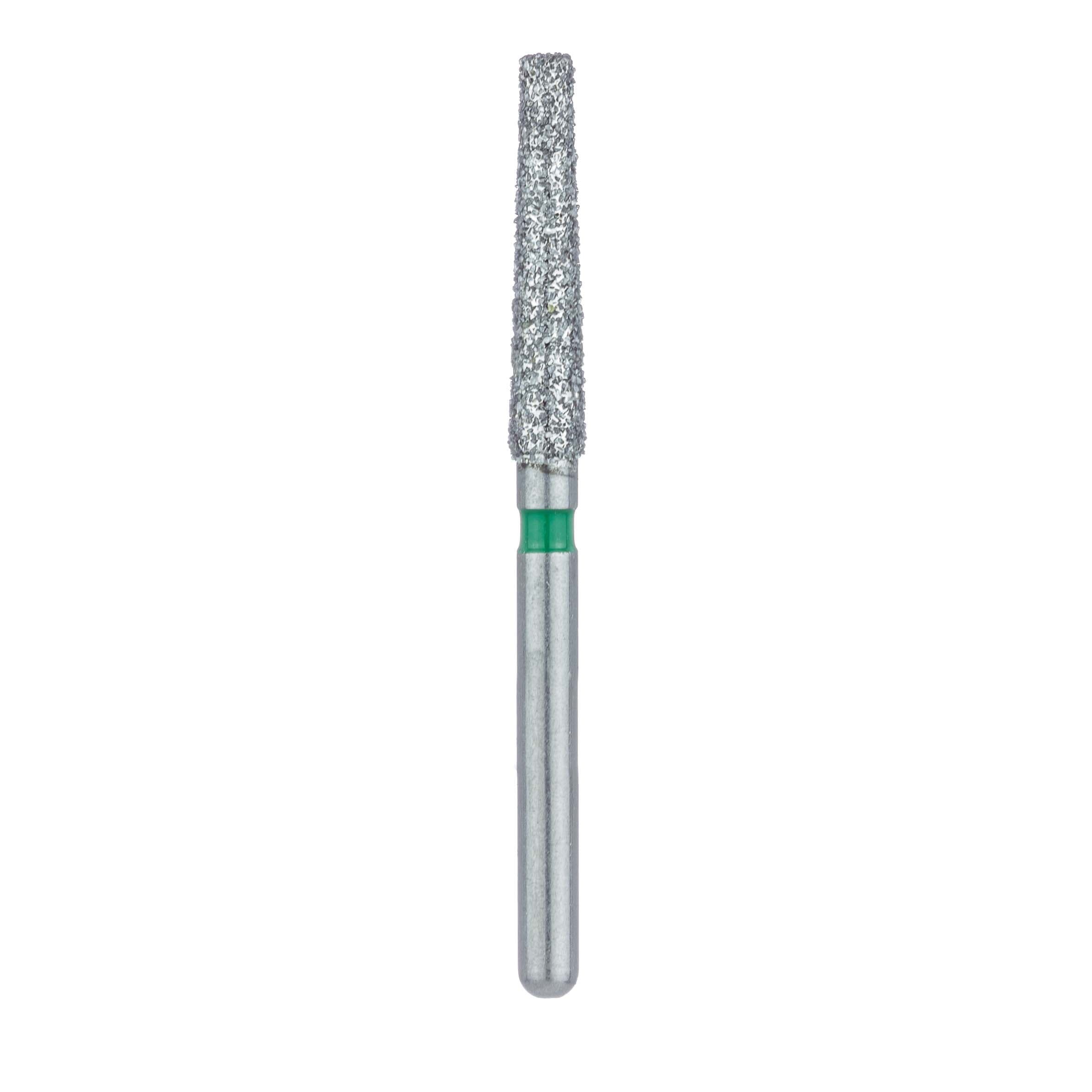 Meisinger 848G-021-FG Diamond Bur, FG, Coarse (Green), Flat End Taper, 2.1 mm Head Diameter, 10.0 mm Head Length, 5/Pkg thumbnail 2