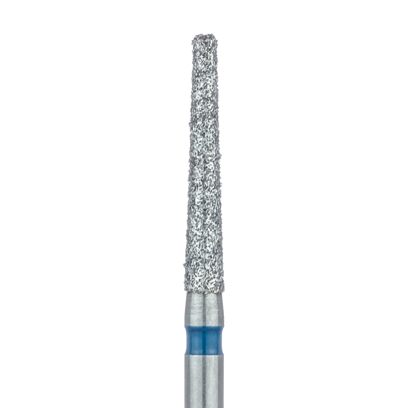 Meisinger 848R-016-FG Diamond Bur, Medium Grit, Blue Ring, Round Edge Tapered (Cone), 1.6 mm Head Diameter, 10 mm Head Length, Friction Grip, 5/Pkg - Diamond Instruments – FG, Medium, Blue, Cone, Round End - 848R-016-FG, 1.6 mm Head Diameter, 10.0 mm Head Length, 5/Pkg - Image 1