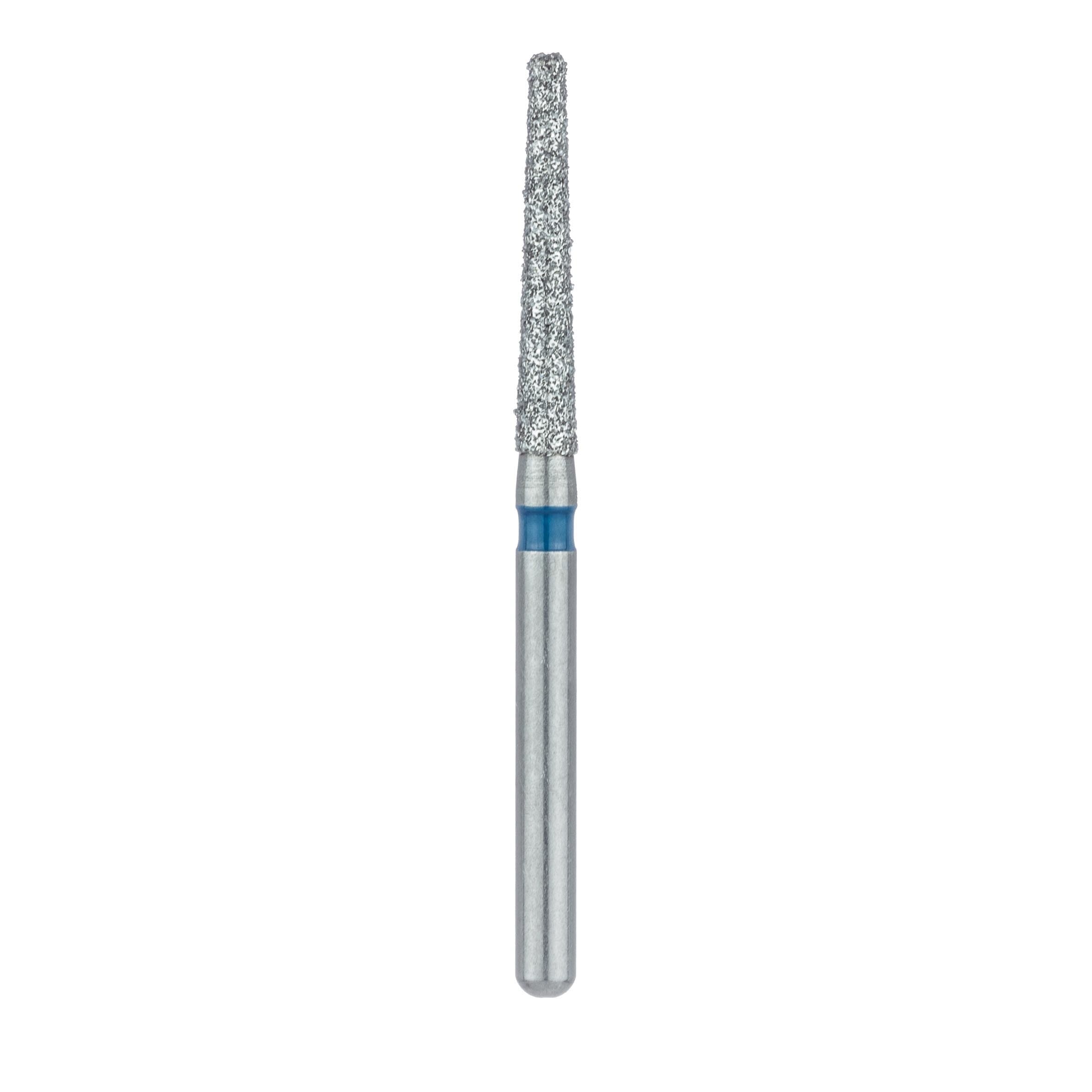 Meisinger 848R-016-FG Diamond Bur, Medium Grit, Blue Ring, Round Edge Tapered (Cone), 1.6 mm Head Diameter, 10 mm Head Length, Friction Grip, 5/Pkg thumbnail 2