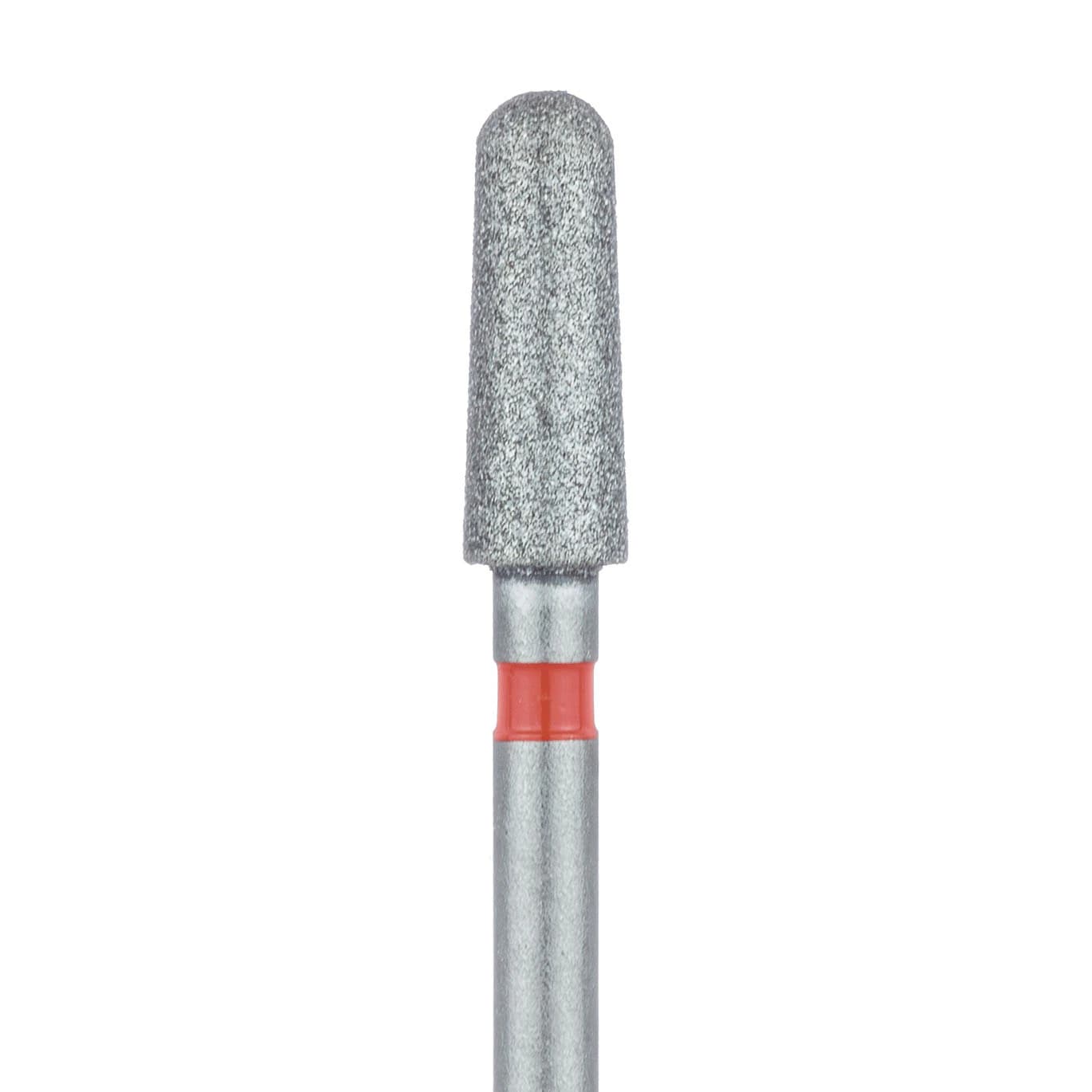 Meisinger 849F-025-FG Fine Diamond Bur, Round End Taper, Friction Grip, 2.5 mm Head, 7 mm Working Length, Red Ring, 5/Pk - Meisinger Diamonds 849F-025-FG Fine 5/Pk - Image 1