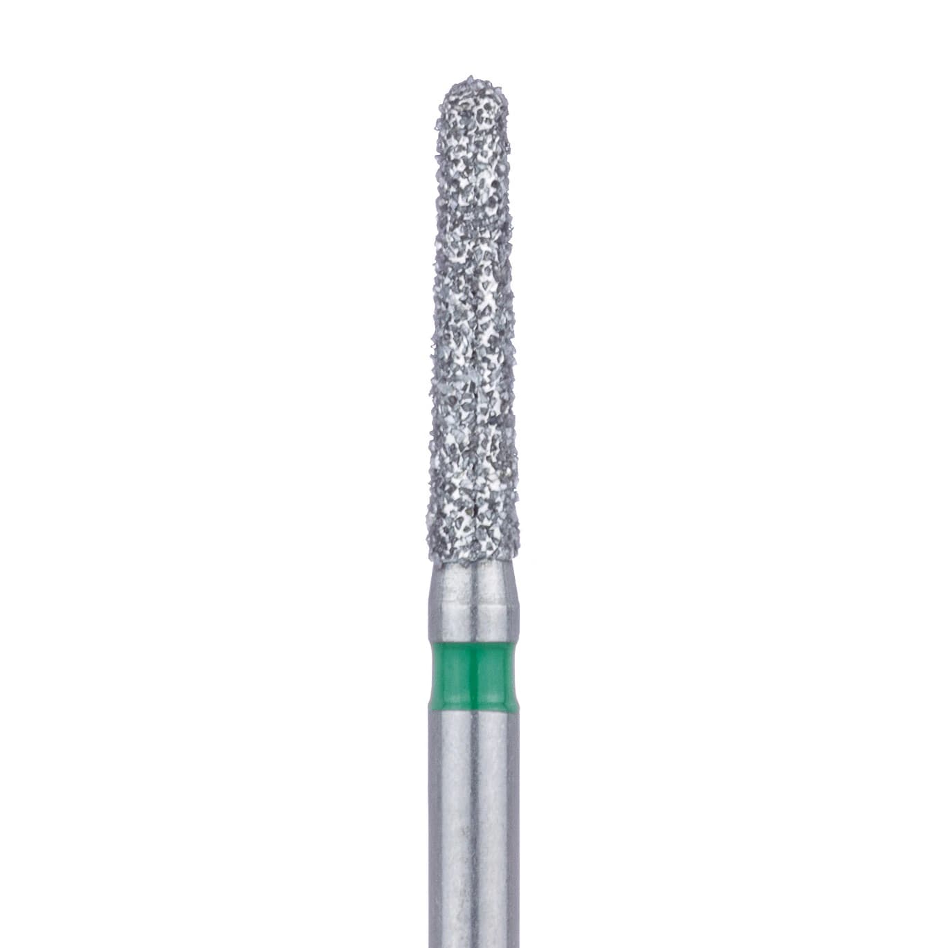 Meisinger 850G-016-SS Diamond Bur, Round End Taper (Cone), Coarse Grit, Green Ring, FG Short Shank, 1.6 mm Head Diameter, 8.0 mm Head Length, 5/Pkg - Diamond Instruments – FGSS, Cone, 5/Pkg - Coarse, Green, Round, 850G-016-SS, 1.6 mm Head Diameter, 8.0 mm Head Length - Image 1