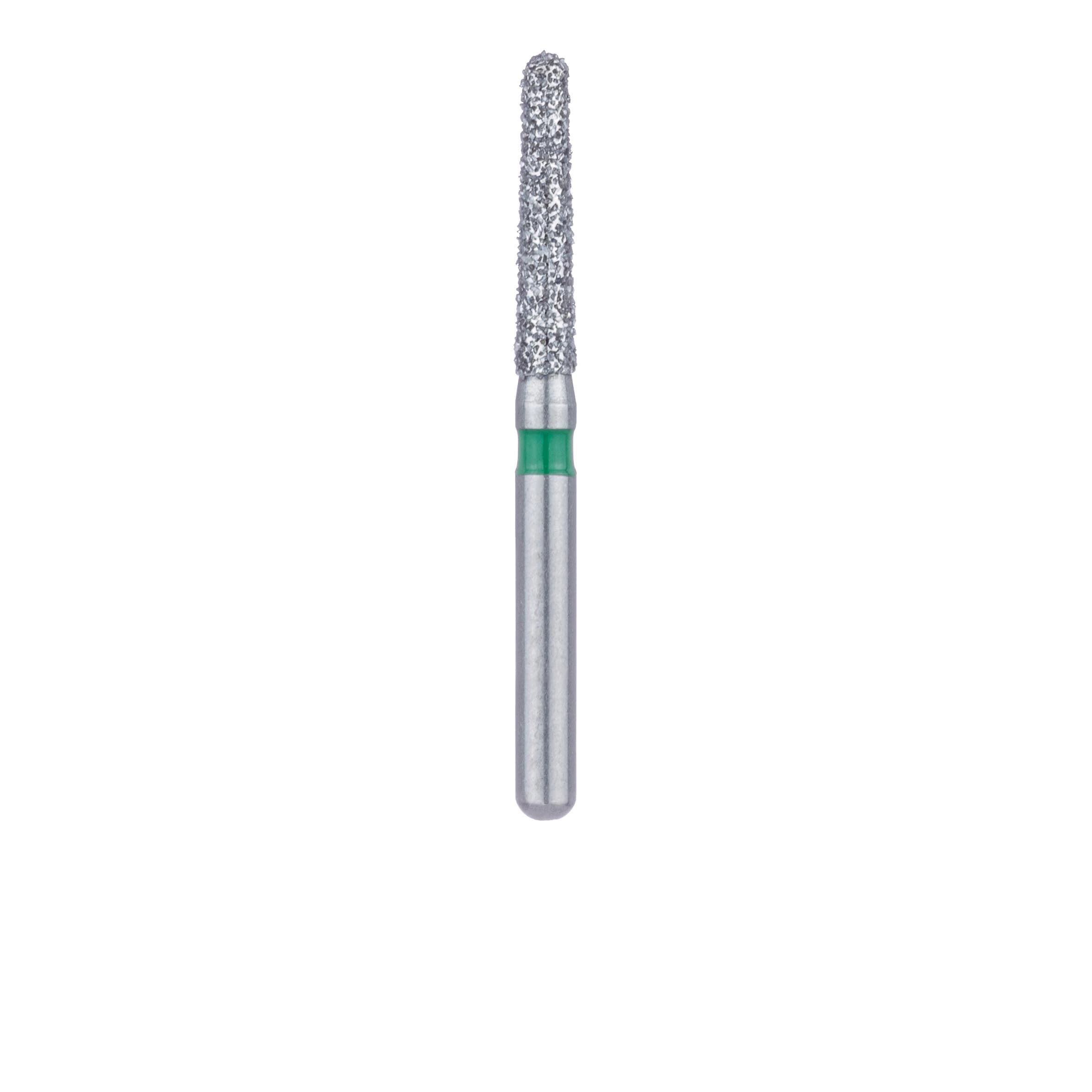Meisinger 850G-016-SS Diamond Bur, Round End Taper (Cone), Coarse Grit, Green Ring, FG Short Shank, 1.6 mm Head Diameter, 8.0 mm Head Length, 5/Pkg thumbnail 2