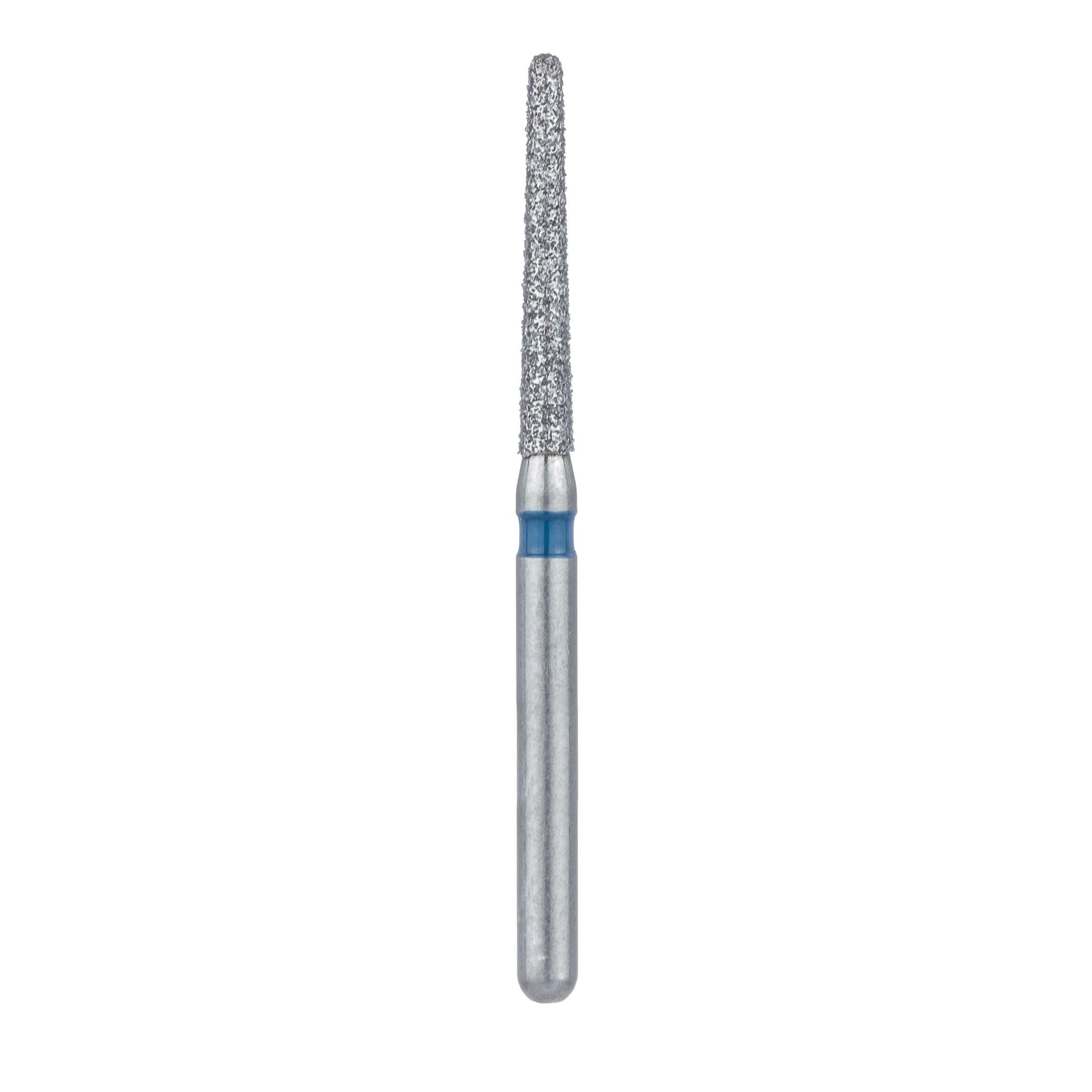 Meisinger 852-014-FG Diamond Bur, Medium Grit, Round End Tapered (Cone), Friction Grip, 1.4 mm Head Diameter, 10.0 mm Head Length, Blue Ring, 5/Pkg thumbnail 2