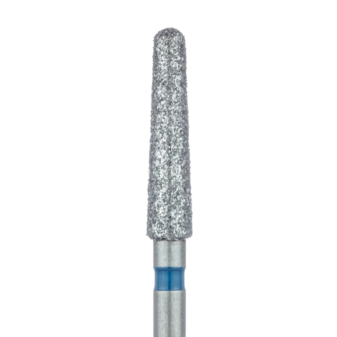 Meisinger 852-023-FG Diamond Bur, Medium Grit, Round End Taper (Chamfer), Friction Grip, 2.3 mm Head Diameter, 10 mm Head Length, Blue Ring, 5/Pkg - Diamond Instruments – FG, Medium, Blue, Cone, Round End - 852-023-FG, 2.3 mm Head Diameter, 10.0 mm Head Length, 5/Pkg - Image 1