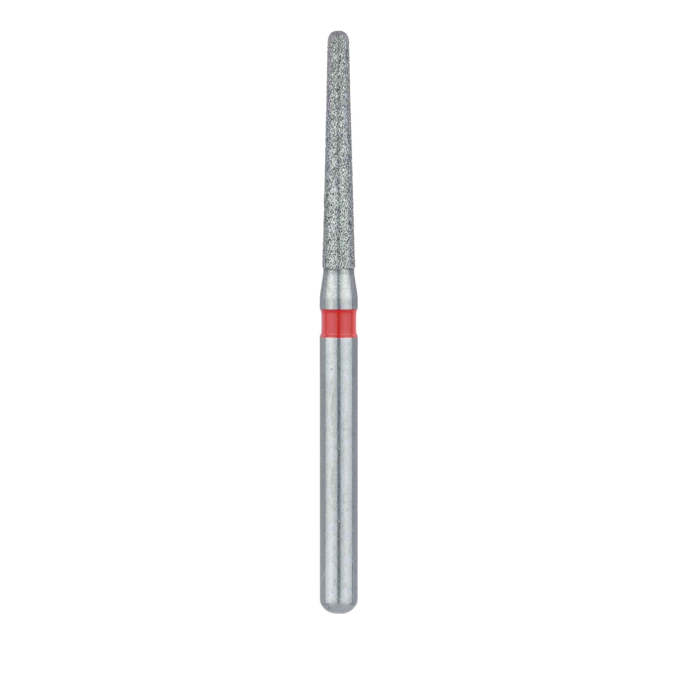 Meisinger 852F-014-FG Fine Diamond Bur, Round End Tapered (Chamfer), FG, 1.4 mm Head Diameter, 10 mm Working Length, 5/Pack thumbnail 2