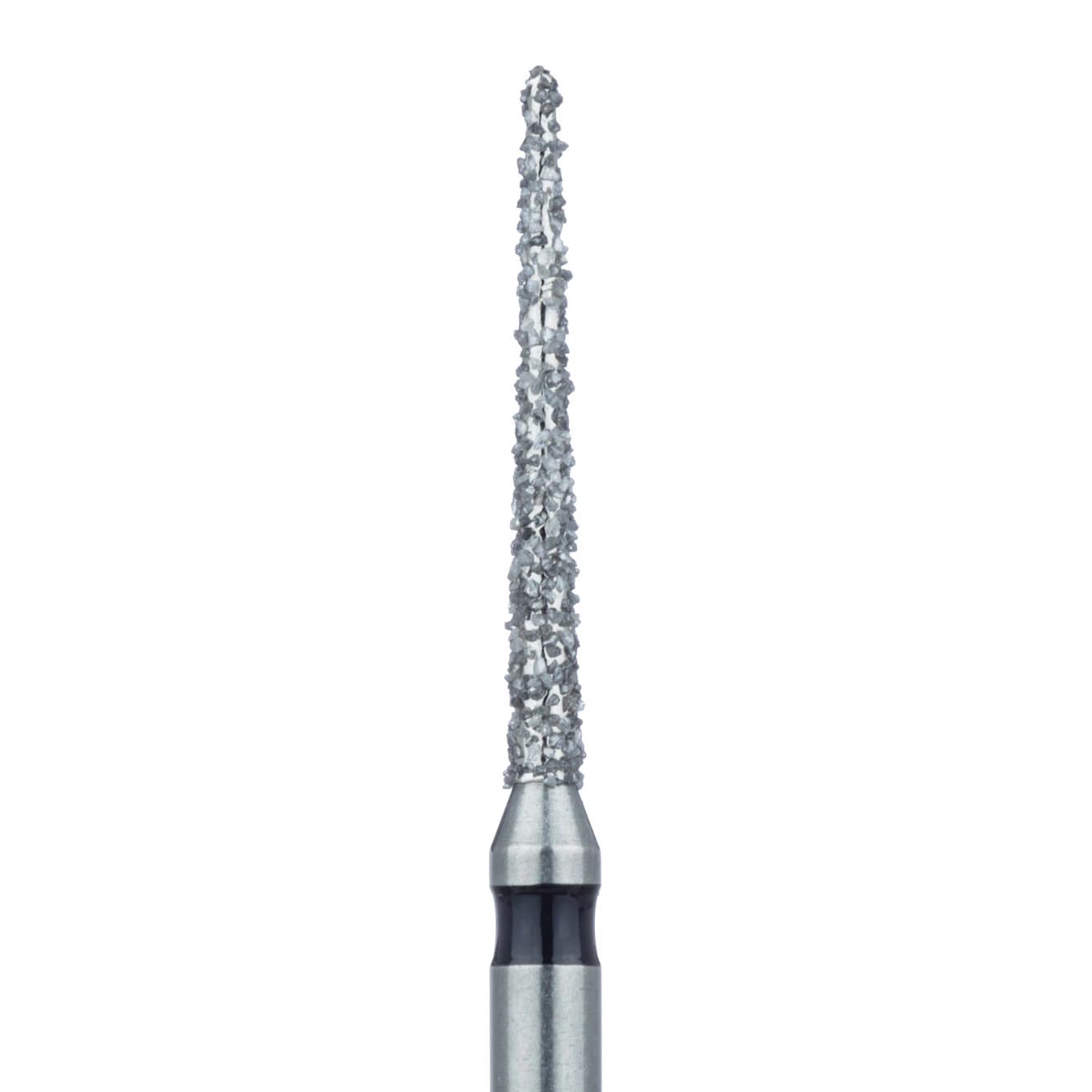 Meisinger 852H-012-FG Super Coarse Diamond Bur, Round End Taper (Chamfer), Friction Grip, 1.2 mm Head Diameter, 10 mm Working Length, 5/Pkg - Diamond Instruments – FG, Super Coarse, Black, Cone, 5/Pkg - Round, 852H-012-FG, 1.2 mm Head Diameter, 10.0 mm Head Length - Image 1