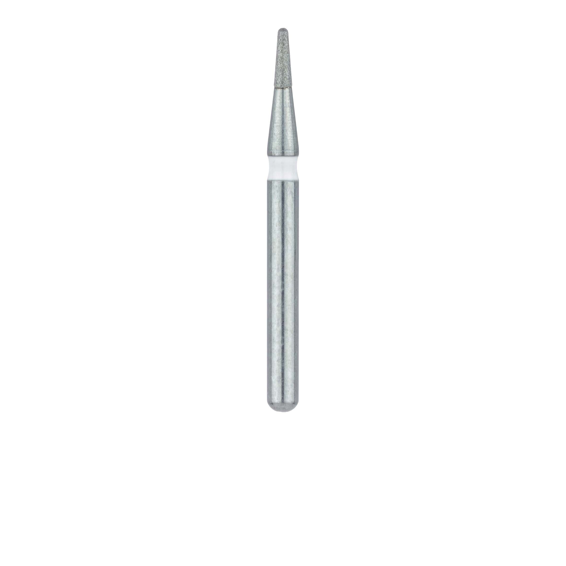 Meisinger 855LU-009-FG Diamond Bur, Round-End Tapered, Ultra Fine Grit, 0.9 mm Head Diameter, Friction Grip, 5/Pkg thumbnail 2