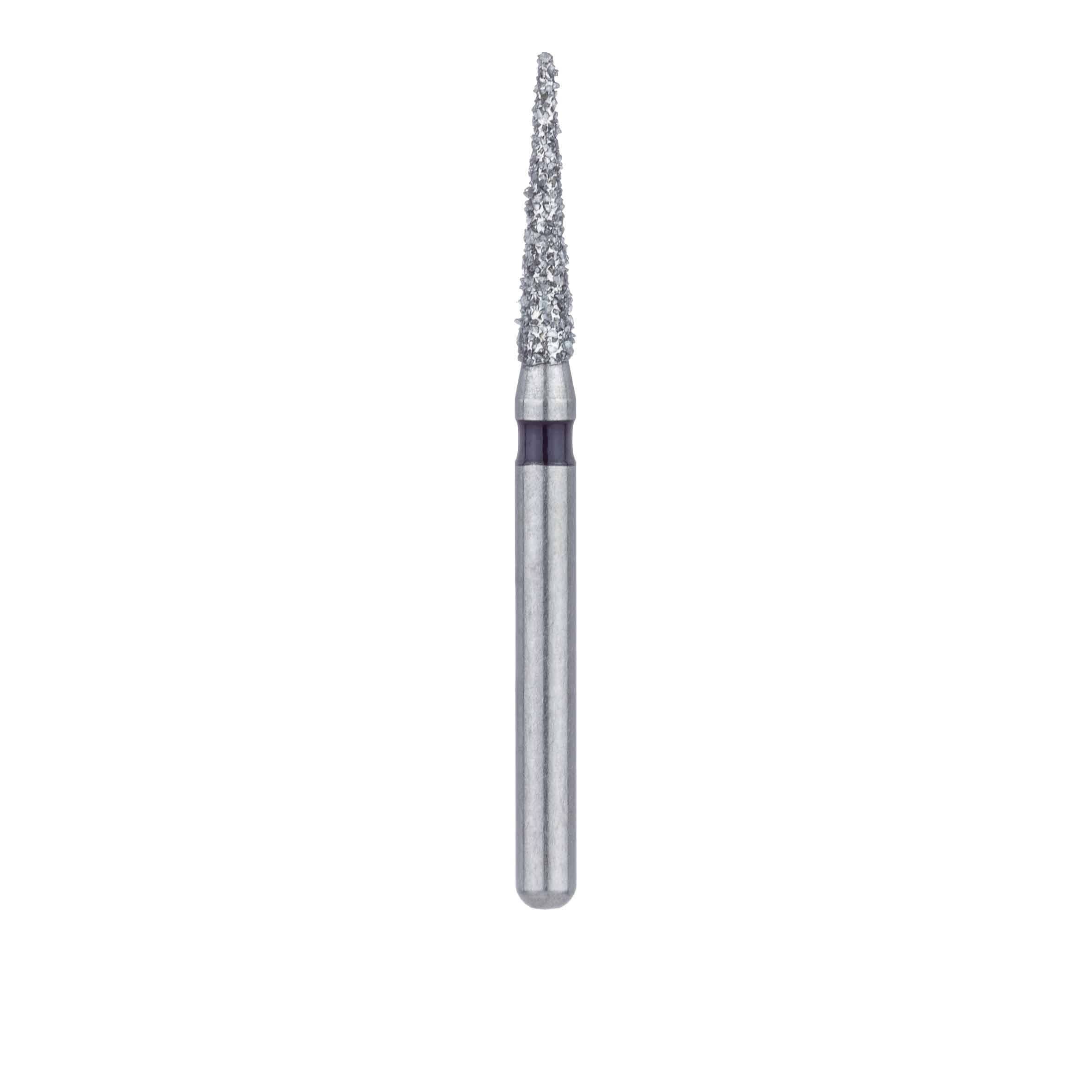 Meisinger 858H-014-FG Diamond Bur, Super Coarse, Needle, Point End, 1.4 mm Head Diameter, 8.0 mm Head Length, Friction Grip, 5/Pkg thumbnail 2